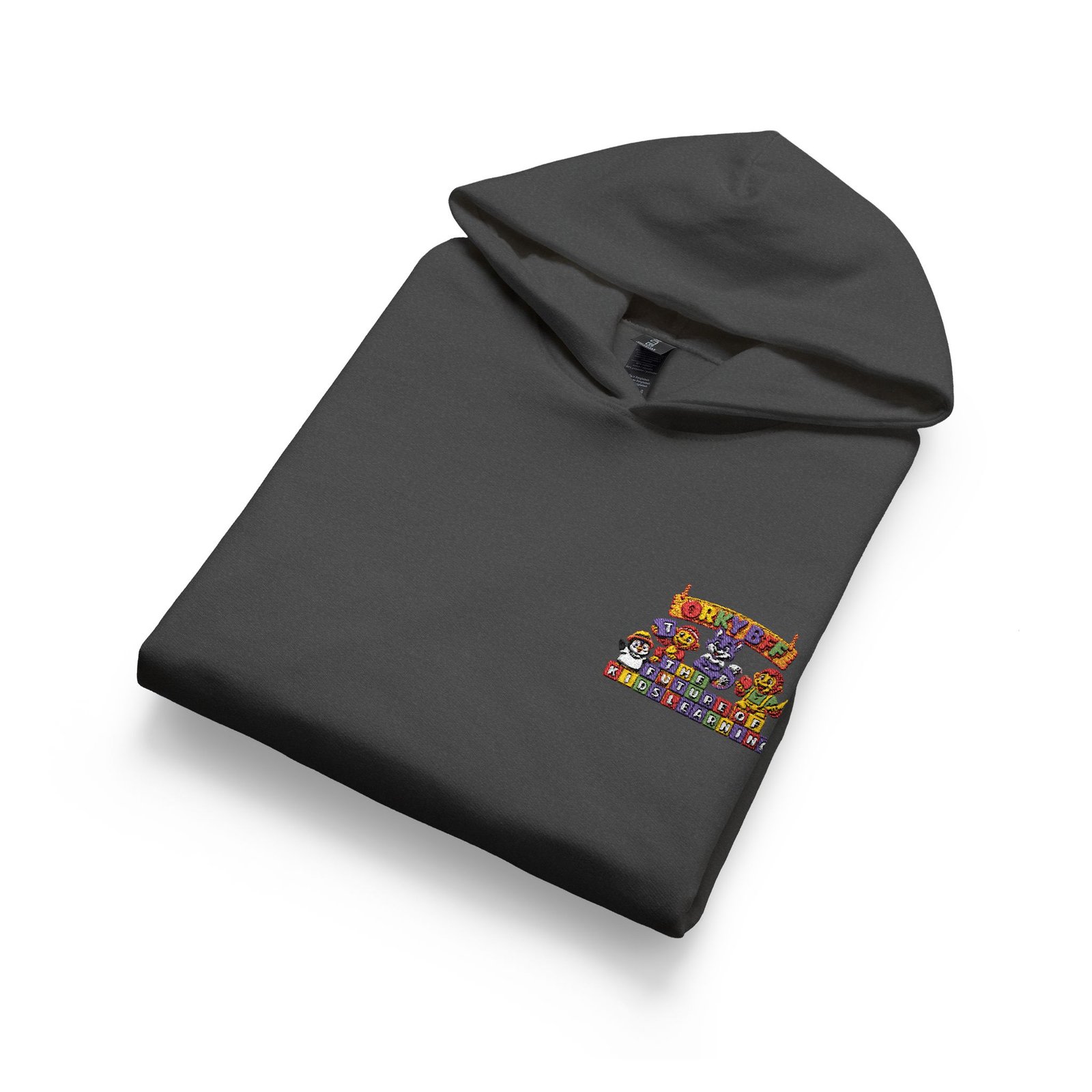 Softstyle Youth Midweight Hooded Sweatshirt –Orky BFF kids learning - Image 35