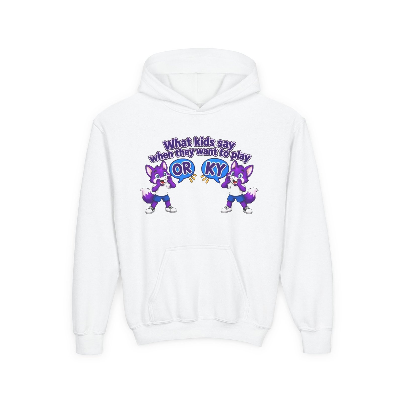 Youth Heavy Blend Hooded Sweatshirt — "What kids say "