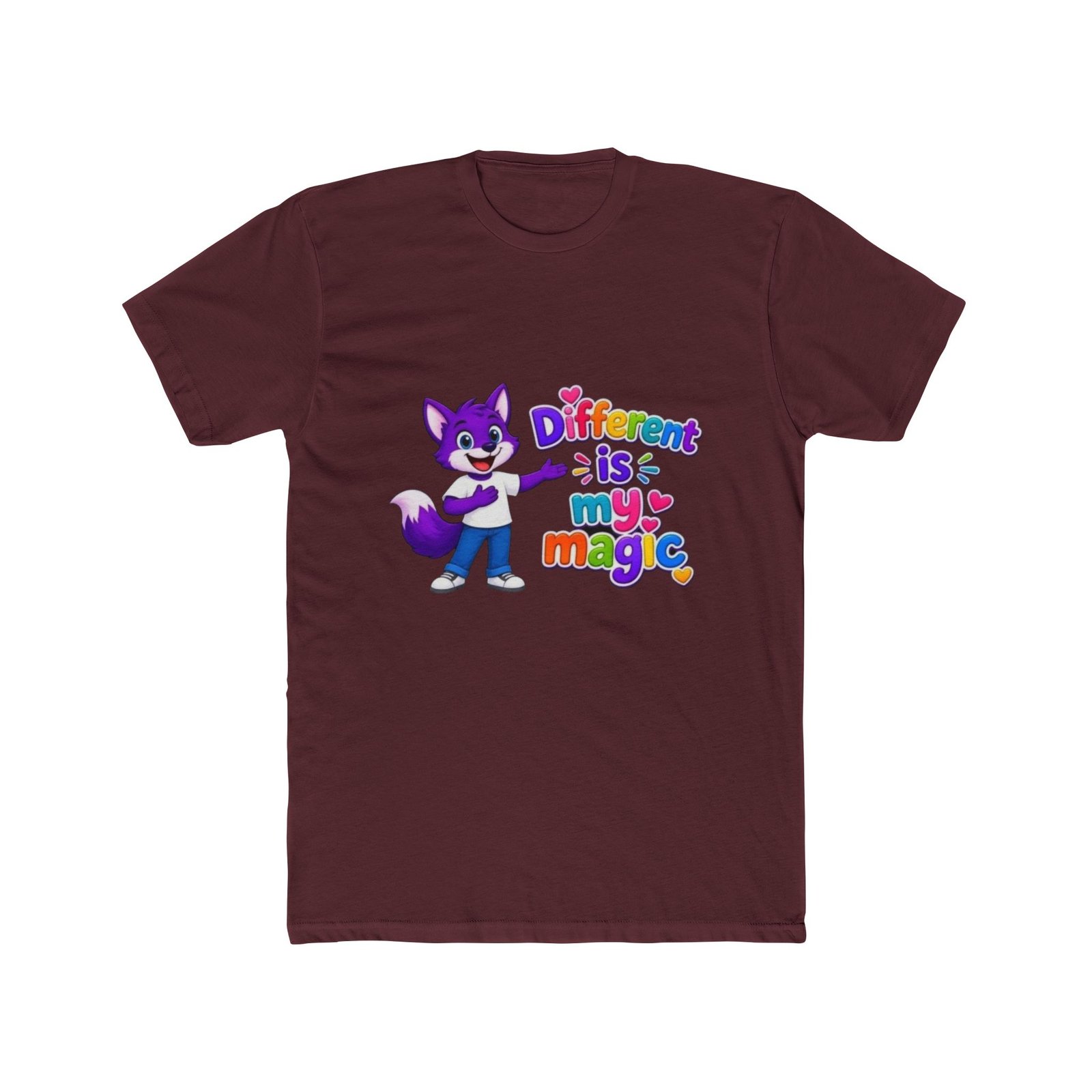 Unisex Cotton Crew Tee — "Different is My Magic" - Image 65