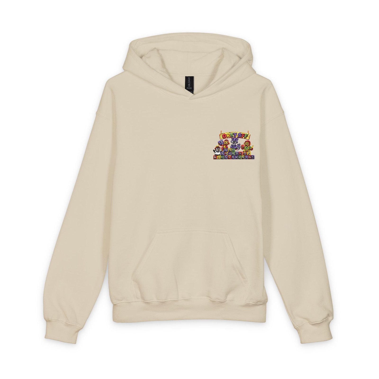 Softstyle Youth Midweight Hooded Sweatshirt –Orky BFF kids learning - Image 9