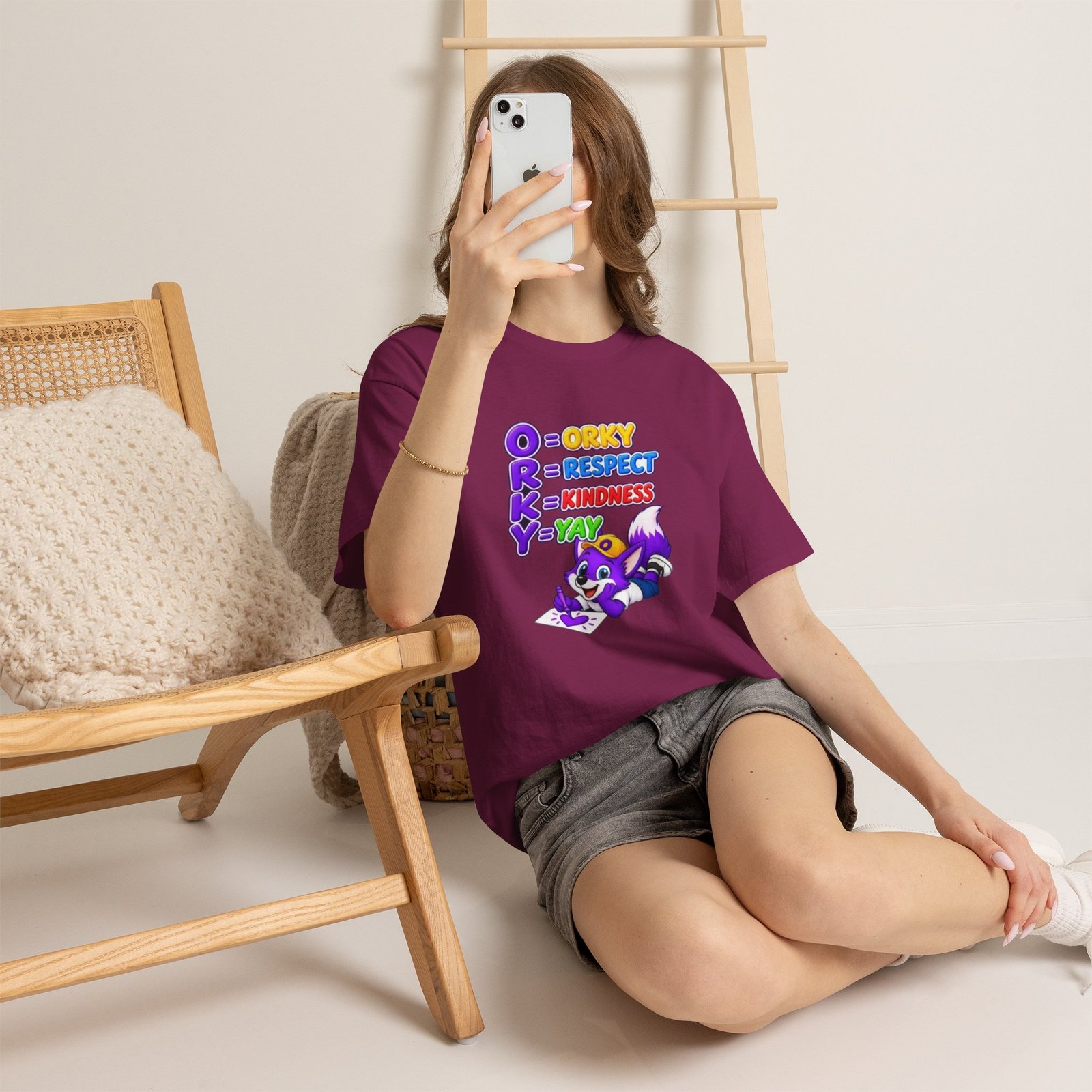 Unisex Heavy Cotton Tee – 'O R K Y' Respect & Kindness Yay - Image 48