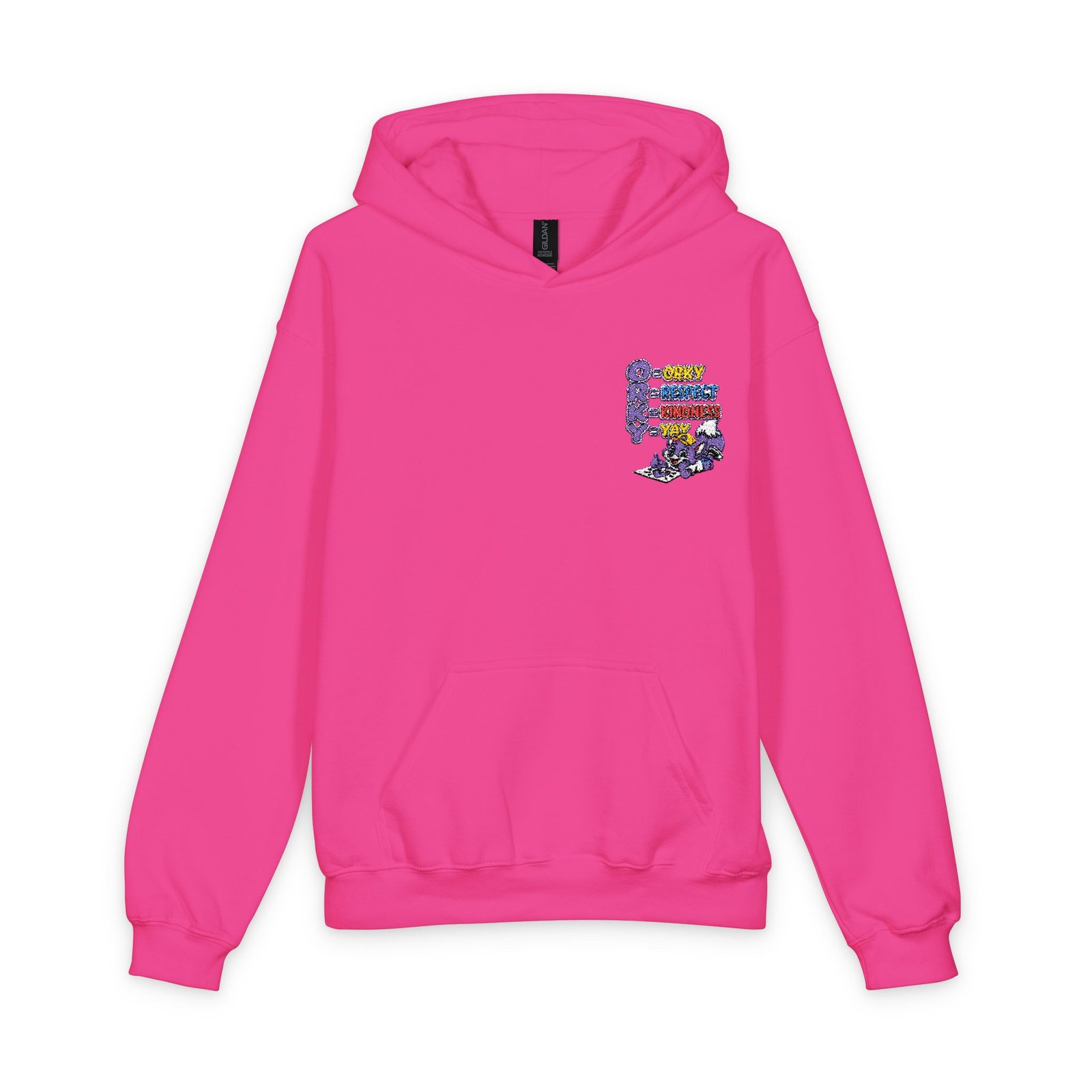 Youth Hoodie — 'Be Kind' Floral Pocket Logo - Image 53