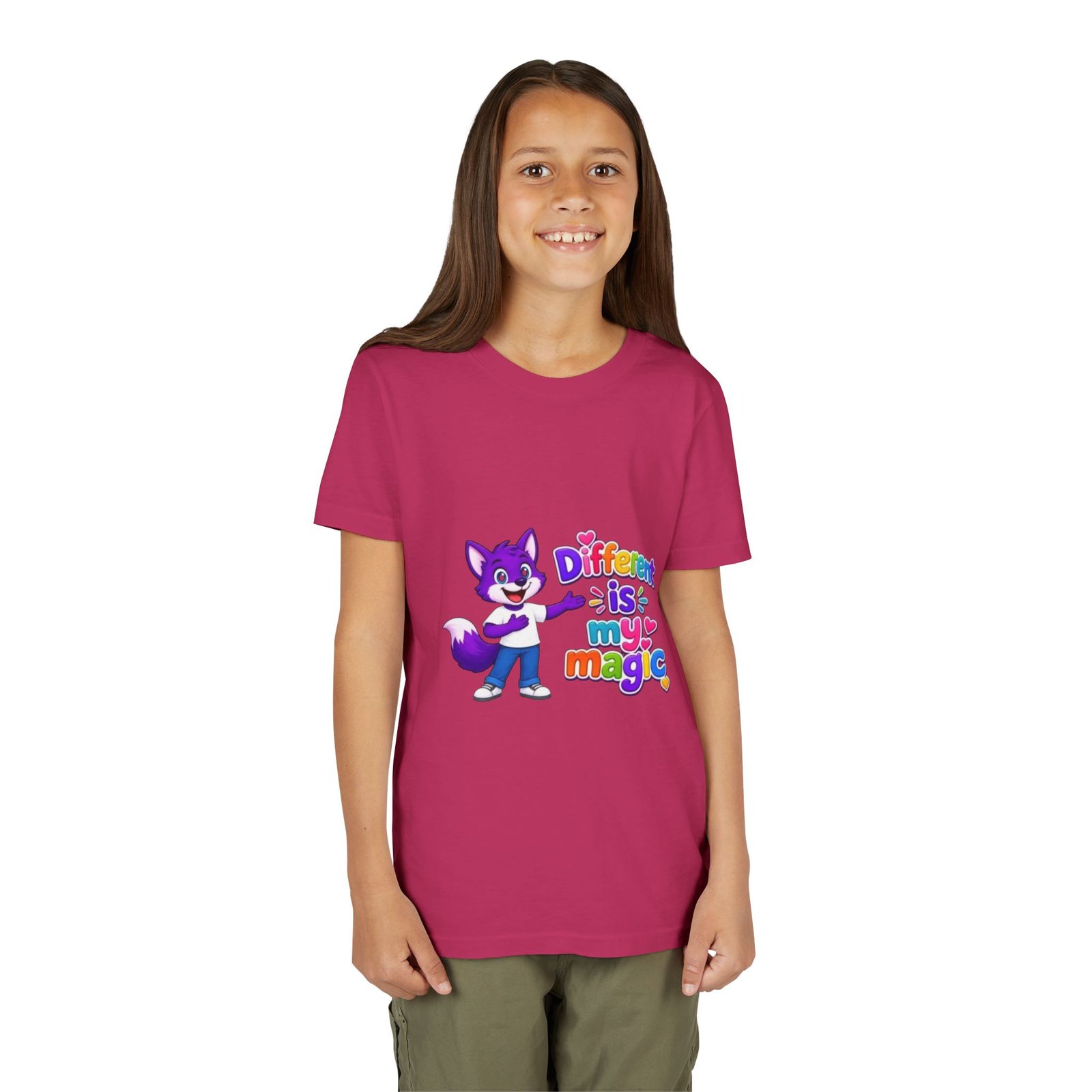 Youth Short Sleeve Tee- "Different is My Magic" - Image 88