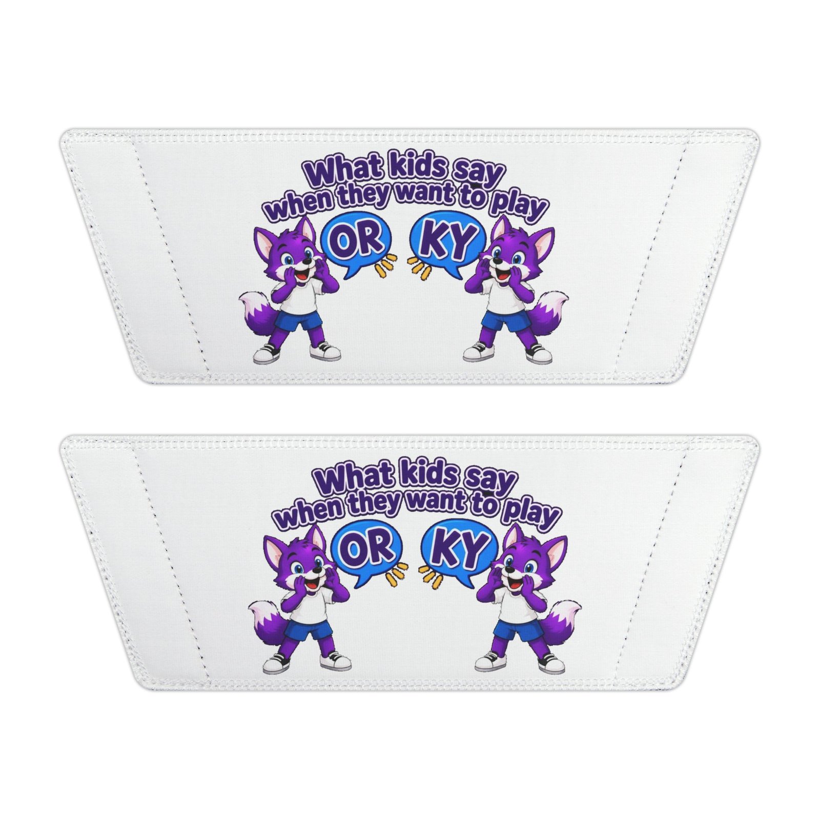 Youth Removable-Strap Sandals – 'What Kids Say When They Want to Play' Funny Purple Fox - Image 8