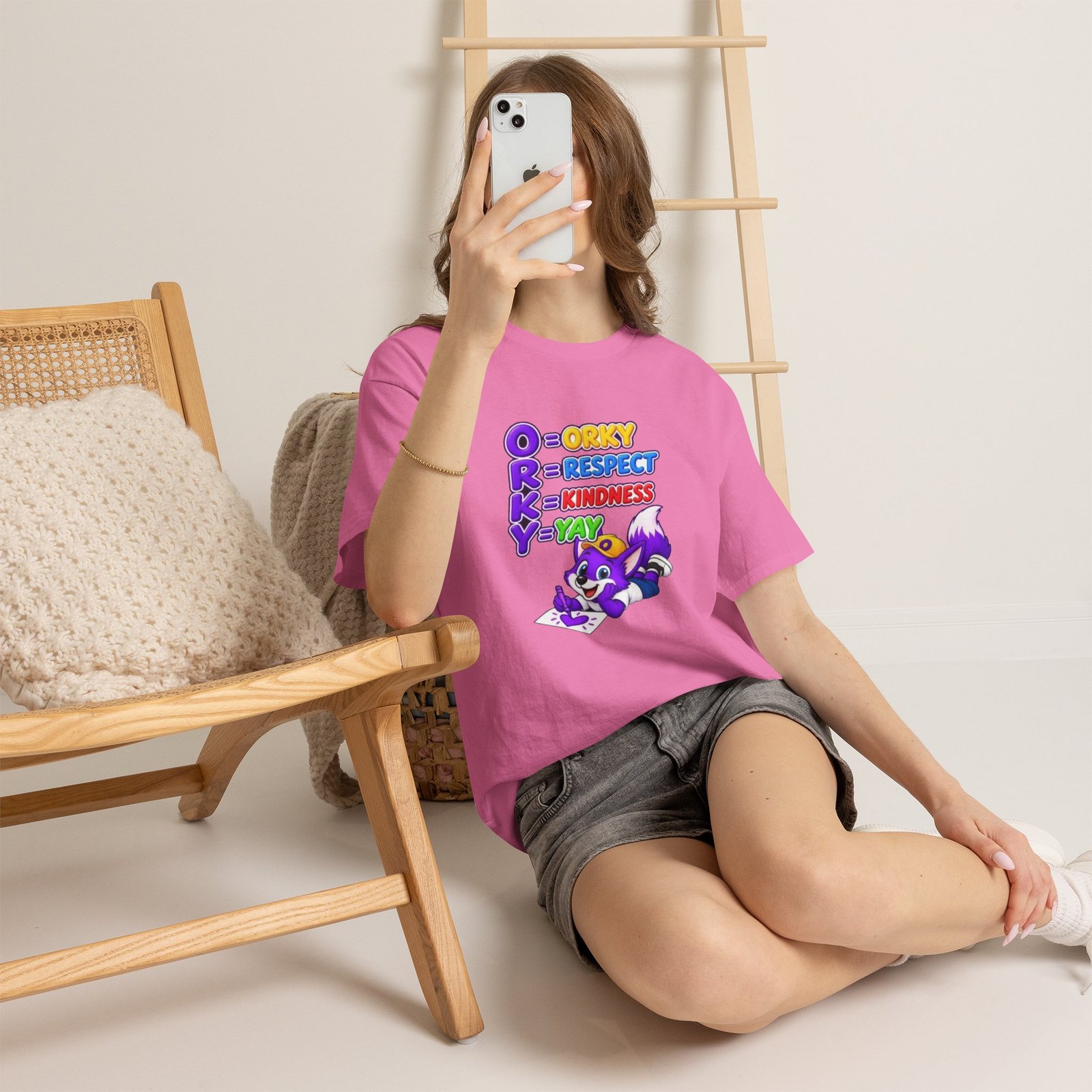 Unisex Heavy Cotton Tee – 'O R K Y' Respect & Kindness Yay - Image 44