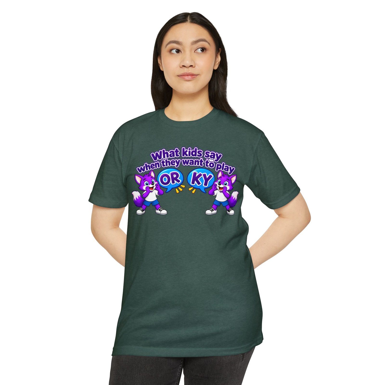 Unisex CVC Jersey T-shirt ___ What Kids Say When They Want to Play "ORKY" T-Shirt - Image 20
