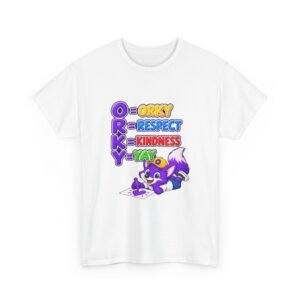 Unisex Heavy Cotton Tee – 'O R K Y' Respect & Kindness Yay