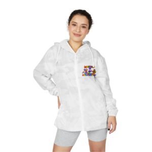 Unisex Full-Zip Windbreaker Jacket __ the future of learning orky the purple fox