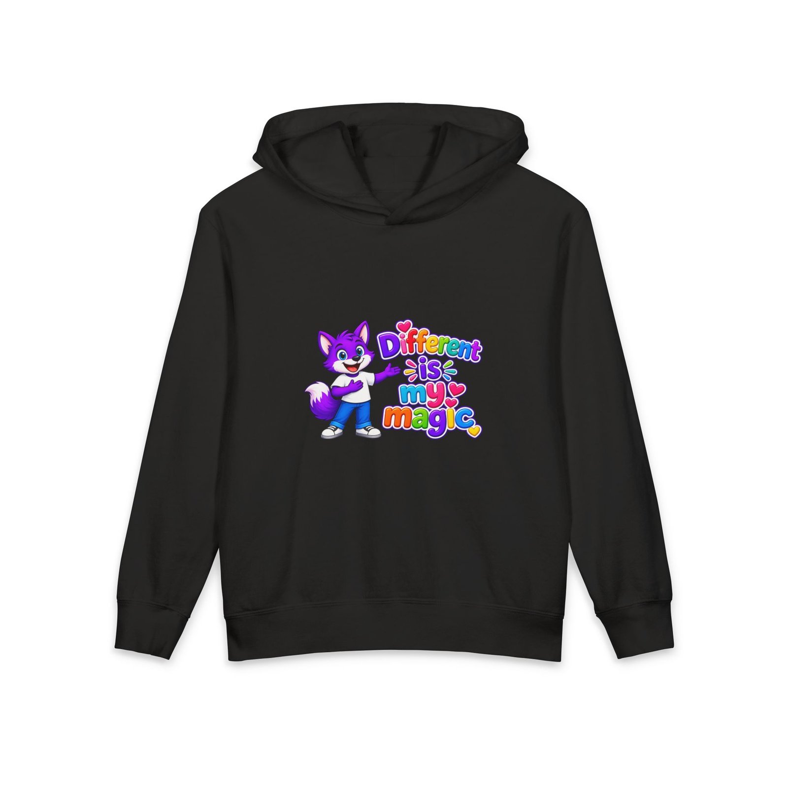 Lightweight Youth Hooded Sweatshirt— "Different Is My Magic" - Image 11