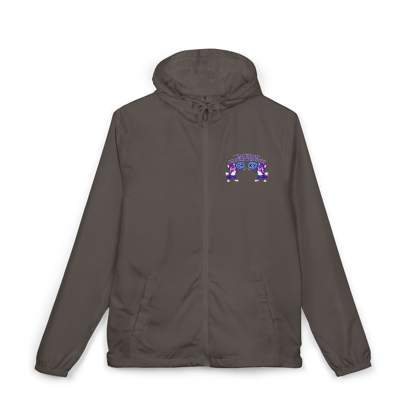 Unisex Full-Zip Windbreaker Jacket - What Kids Say When They Want To Play - Image 5