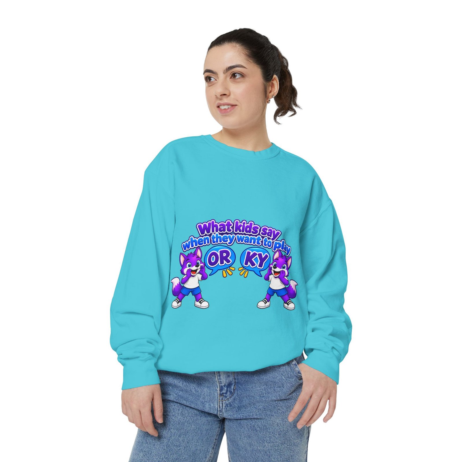 Playful 'What Kids Say When They Want to Play' Sweatshirt - Image 53