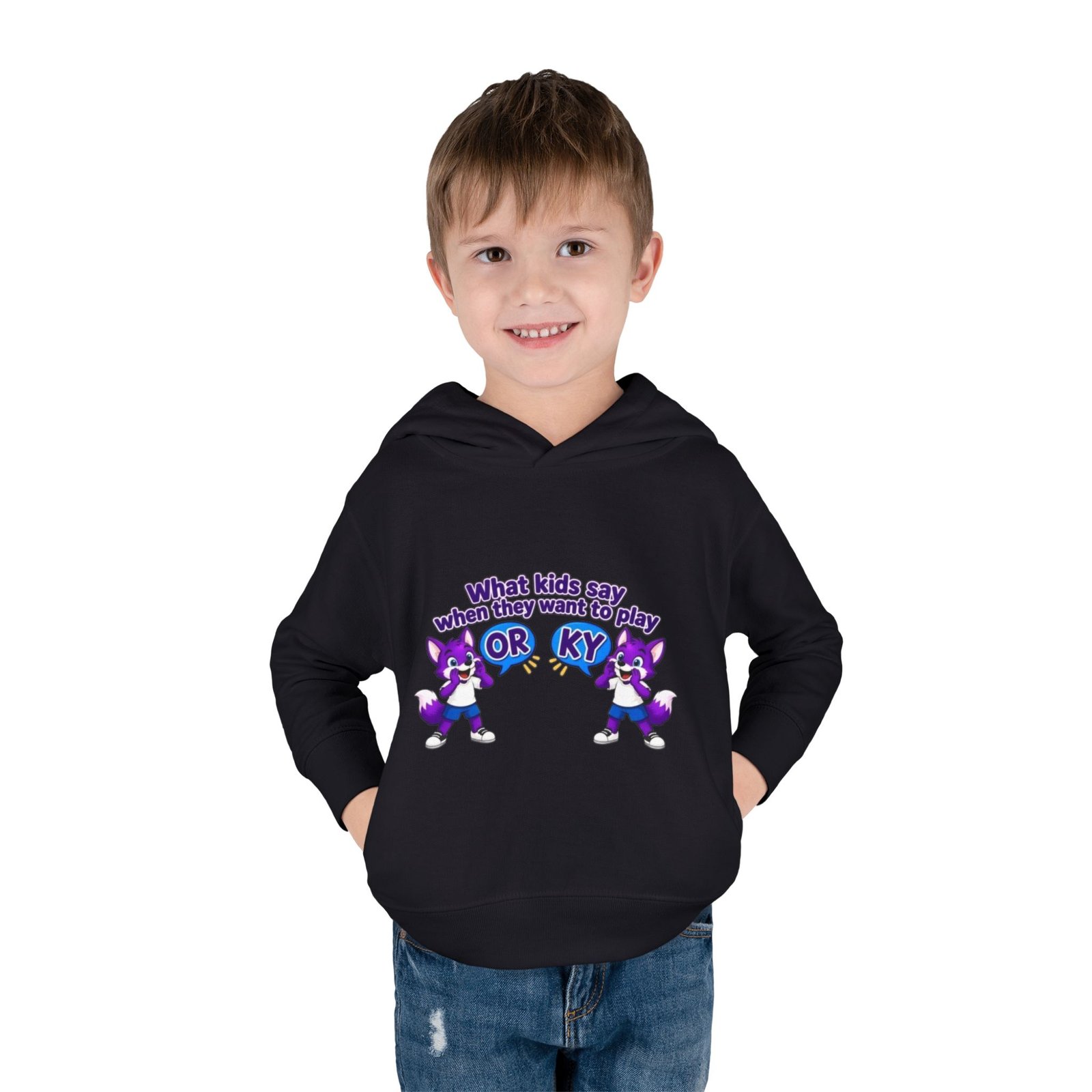 Toddler Pullover Fleece Hoodie__ "What Kids Say " - Image 35