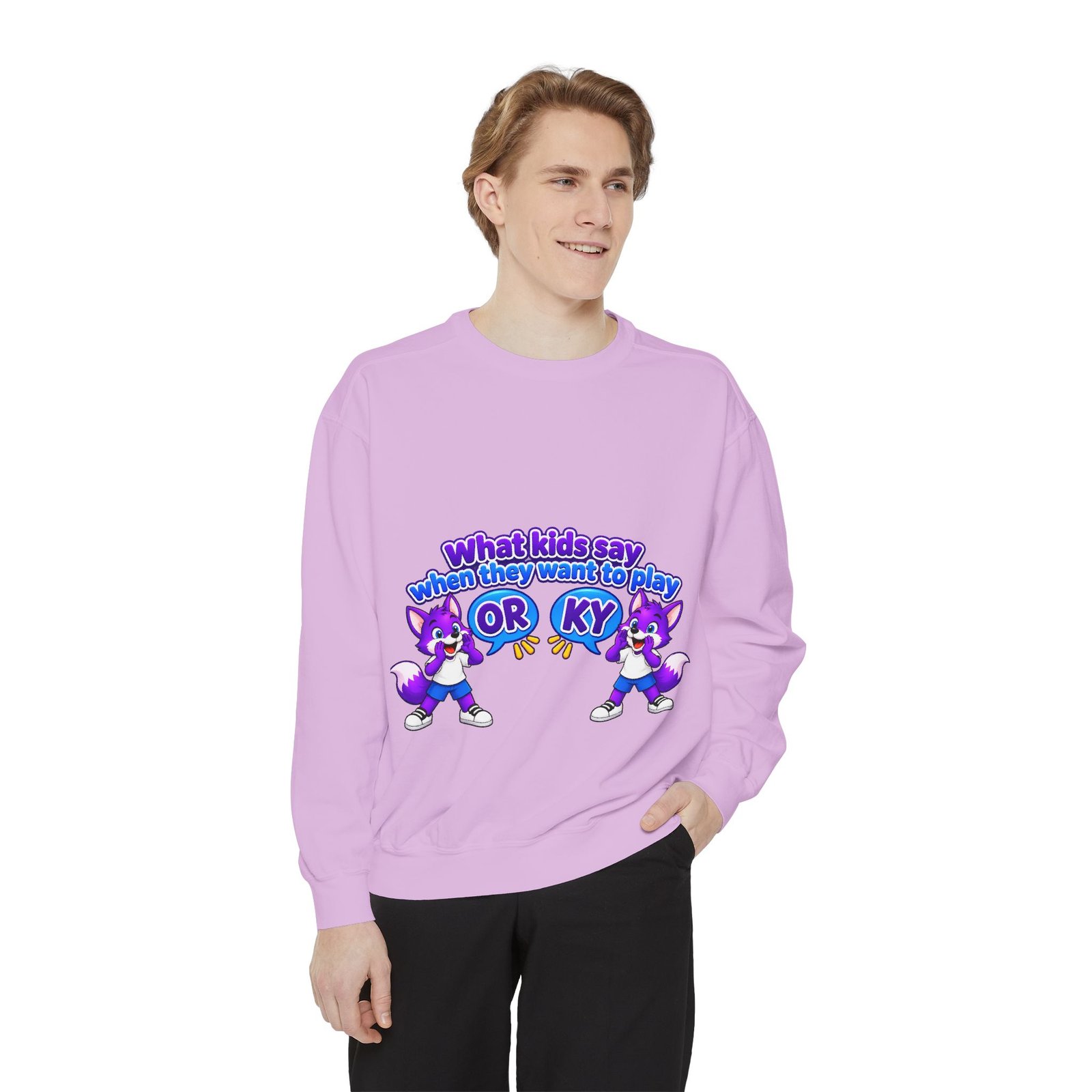 Playful 'What Kids Say When They Want to Play' Sweatshirt - Image 93