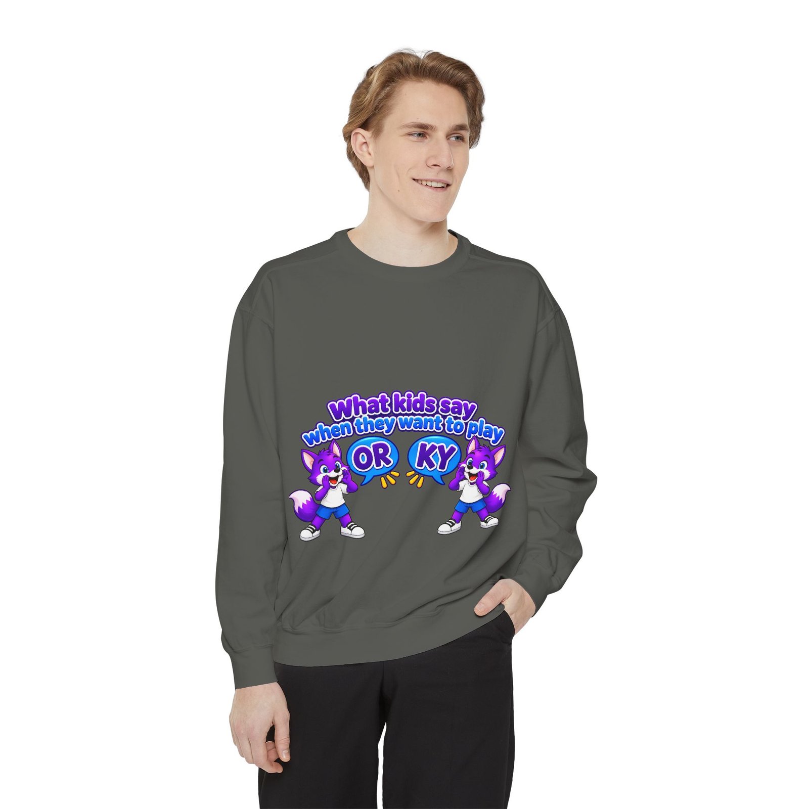 Playful 'What Kids Say When They Want to Play' Sweatshirt - Image 21