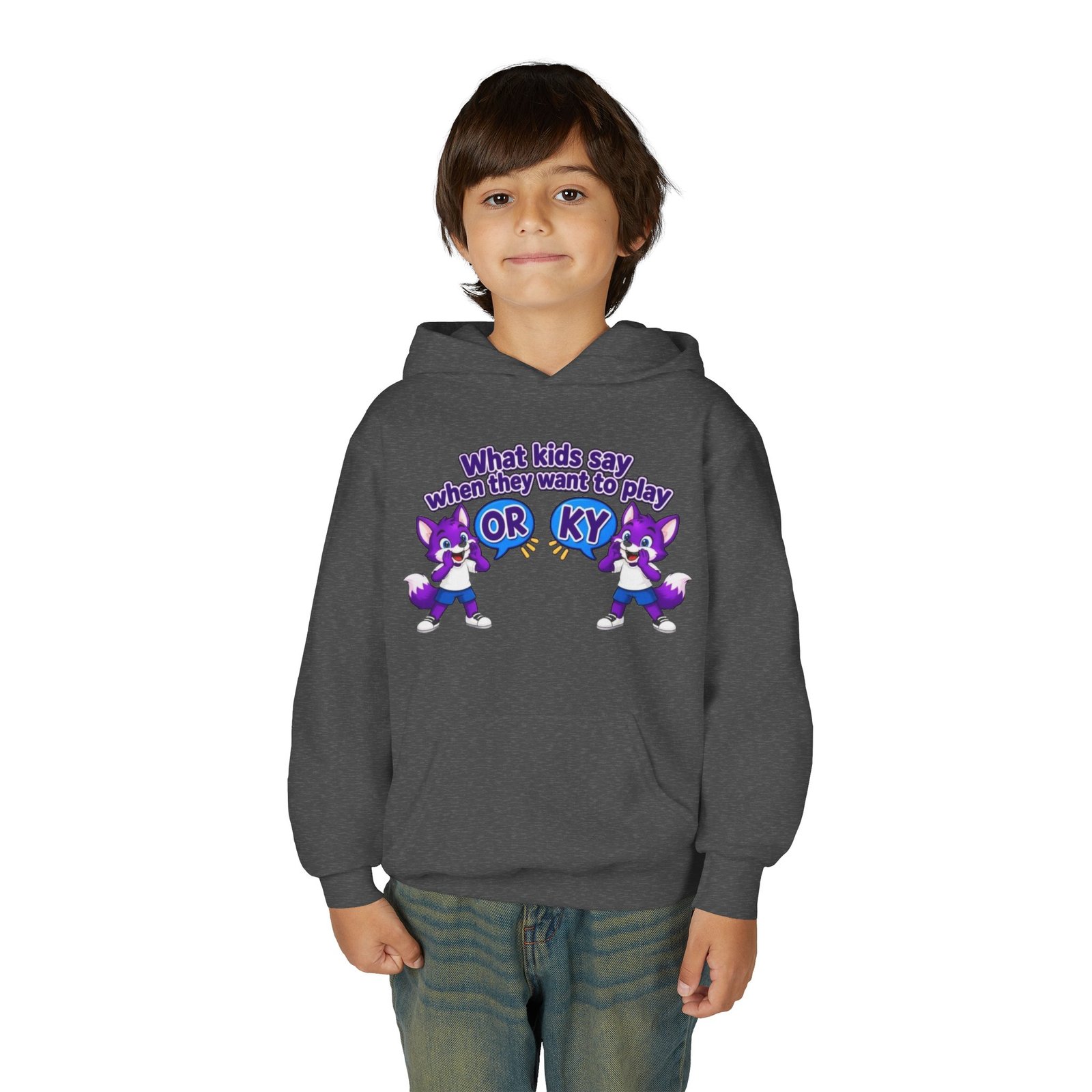 Youth Heavy Blend Hooded Sweatshirt — "What kids say " - Image 35
