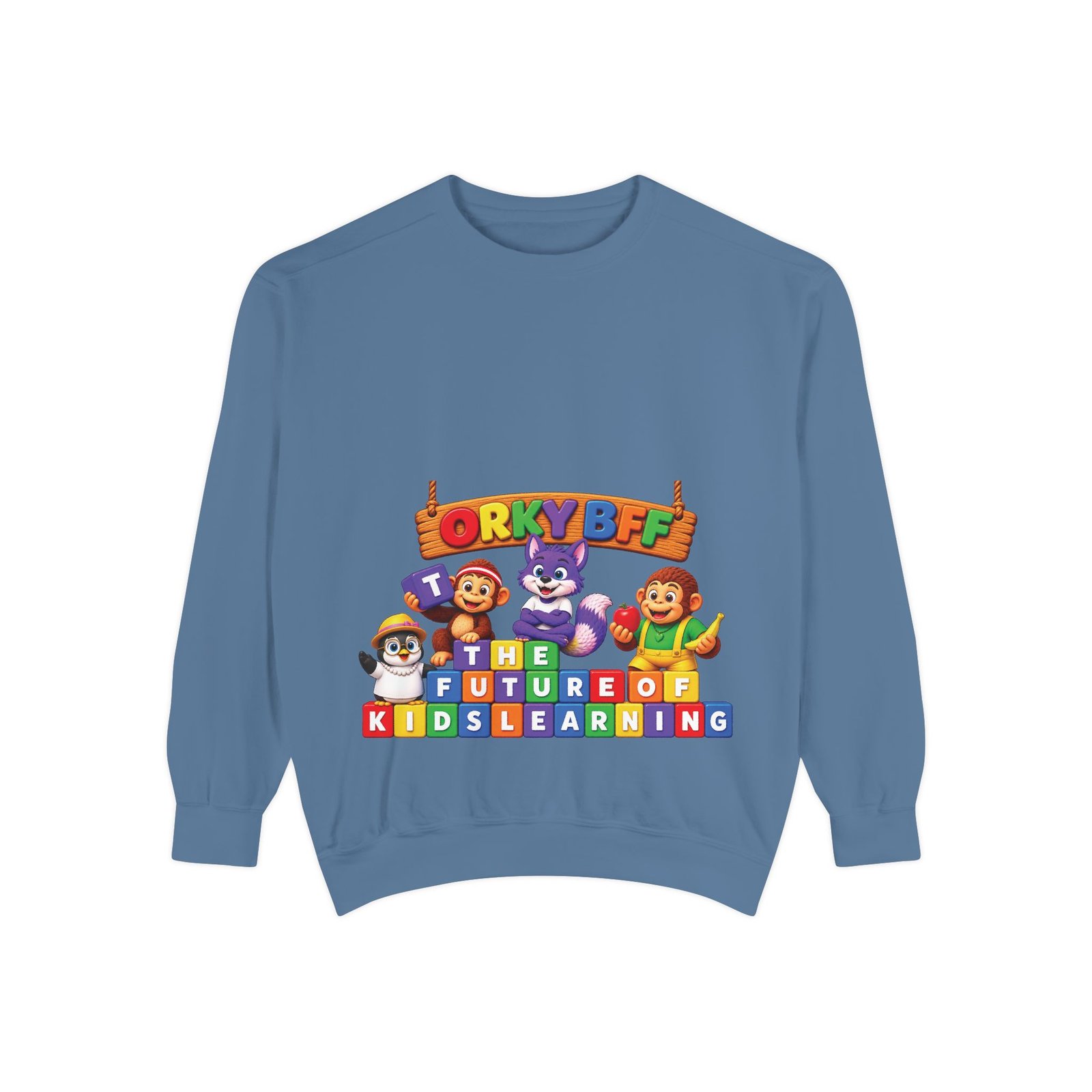 Kids Learning Crewneck Sweatshirt — 'StoryBFF: The Future of Kids Learning' Graphic - Image 67