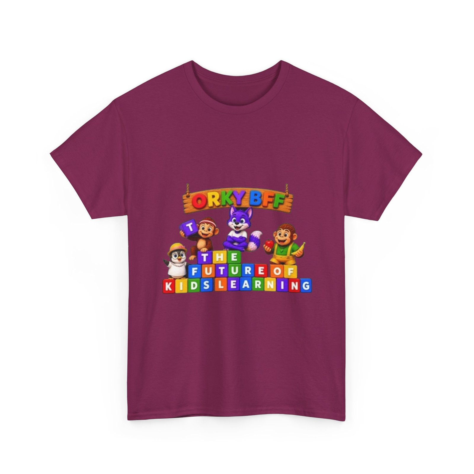 Unisex Heavy Cotton Tee — "ORKYBFF: The Future of Kids Learning" - Image 53