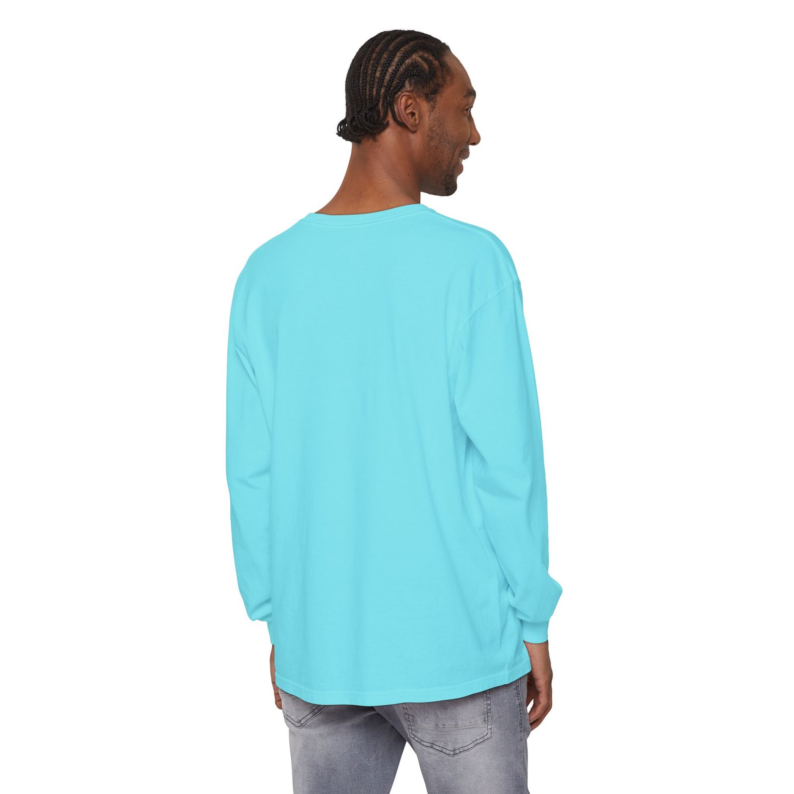Unisex Garment-dyed Long Sleeve T-Shirt—"Orky Bff Kids Learning " - Image 40