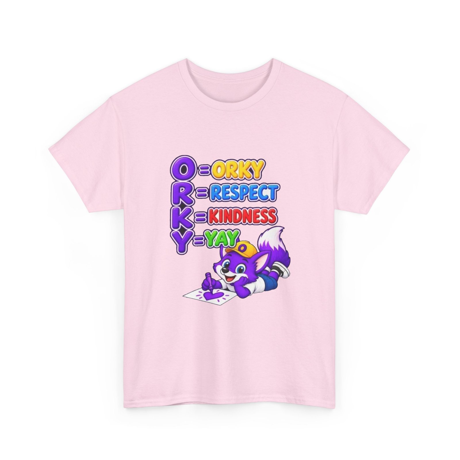 Unisex Heavy Cotton Tee – 'O R K Y' Respect & Kindness Yay - Image 37
