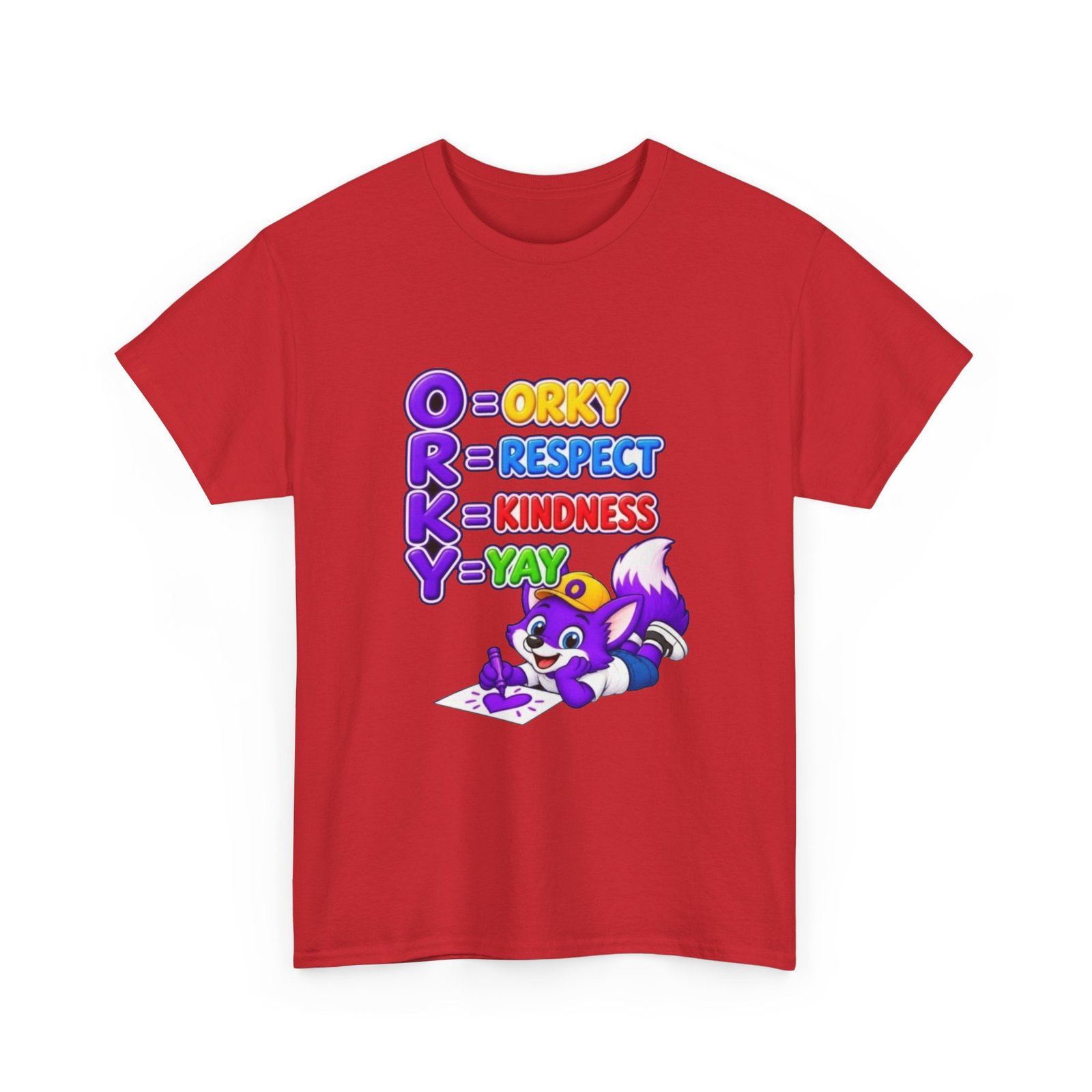 Unisex Heavy Cotton Tee – 'O R K Y' Respect & Kindness Yay - Image 49