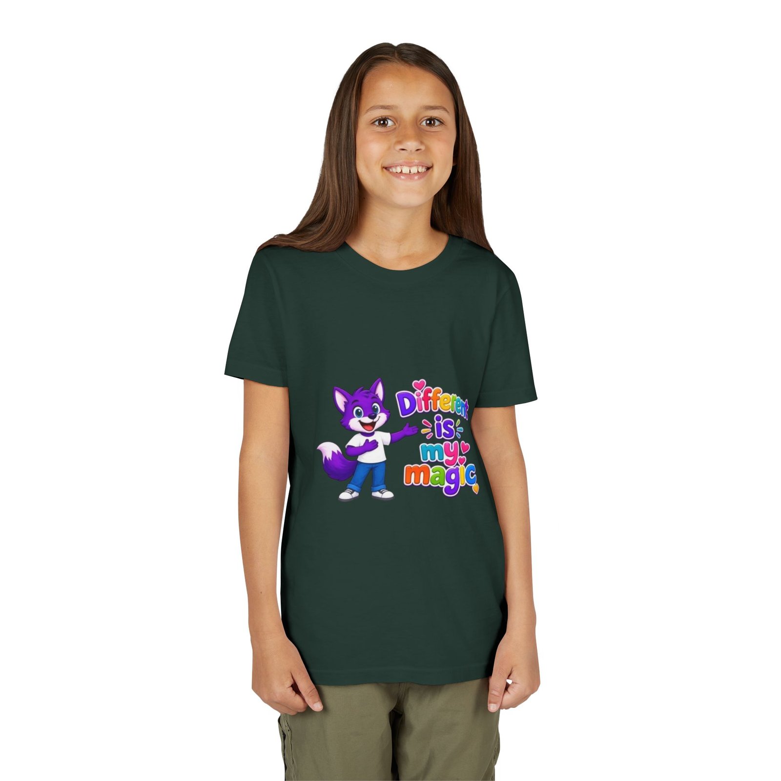 Youth Short Sleeve Tee- "Different is My Magic" - Image 48