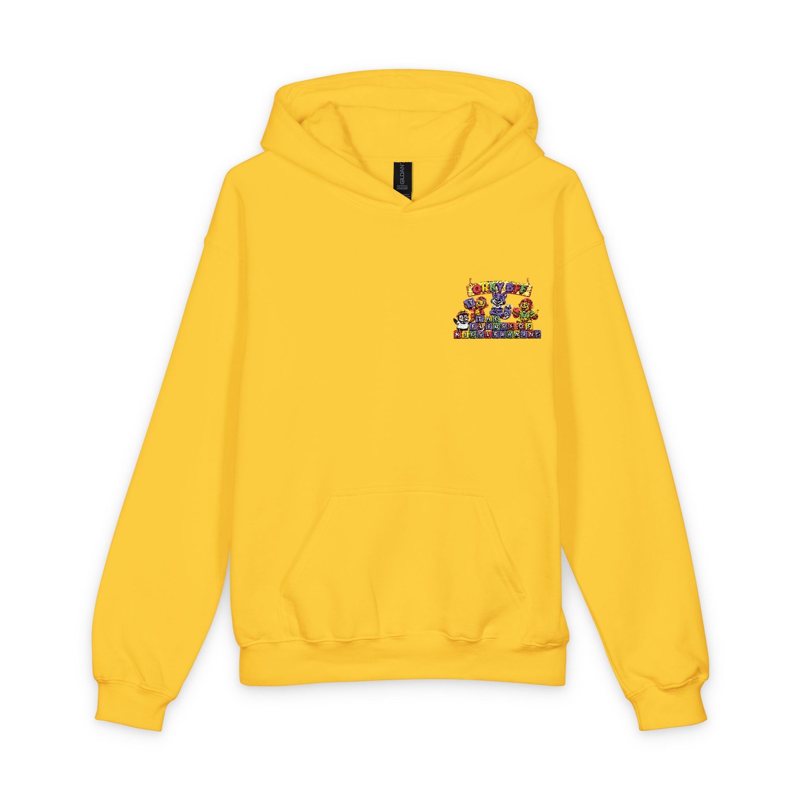 Softstyle Youth Midweight Hooded Sweatshirt –Orky BFF kids learning - Image 21