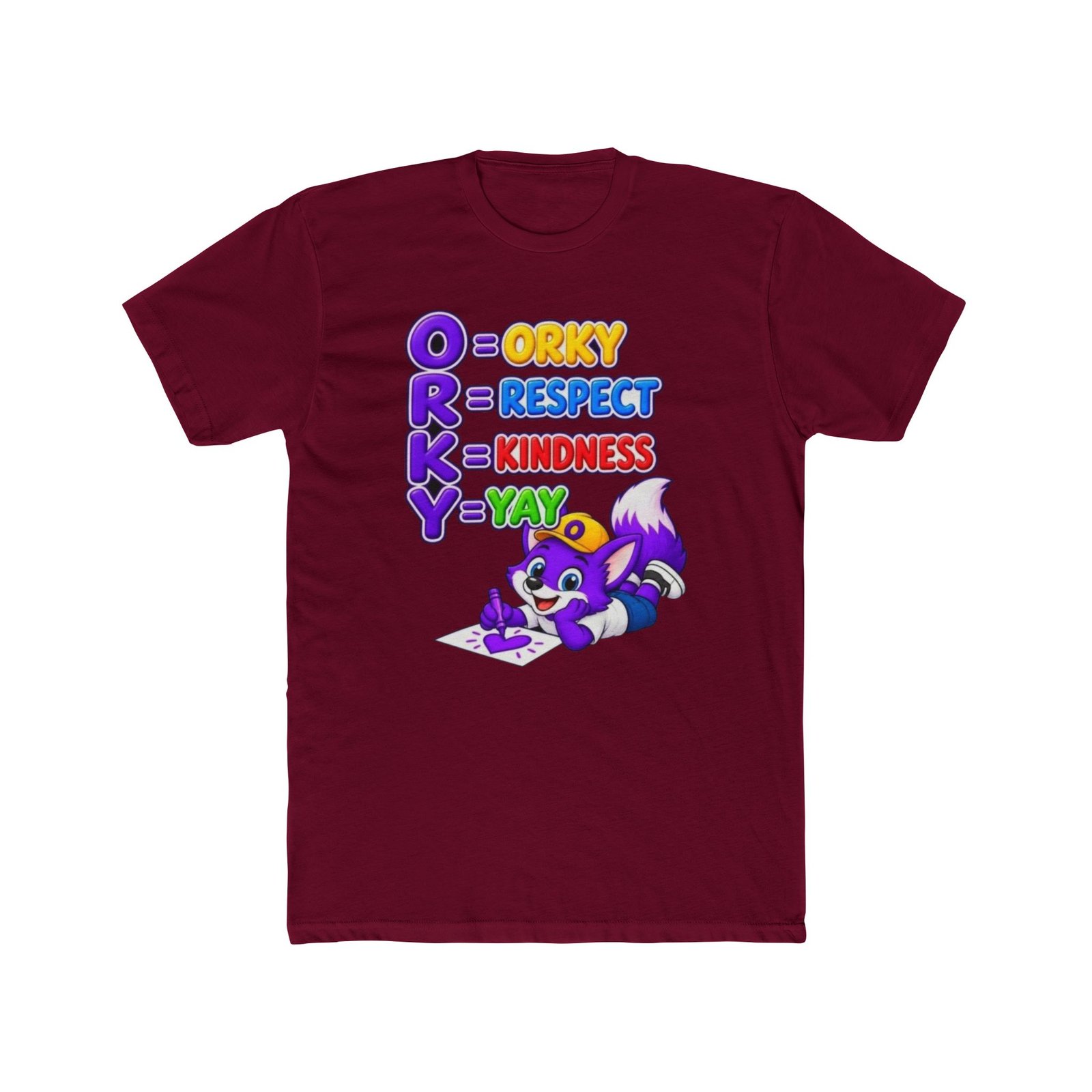 Unisex Cotton Crew Tee — Orky Respect, Kindness, Yay! - Image 45