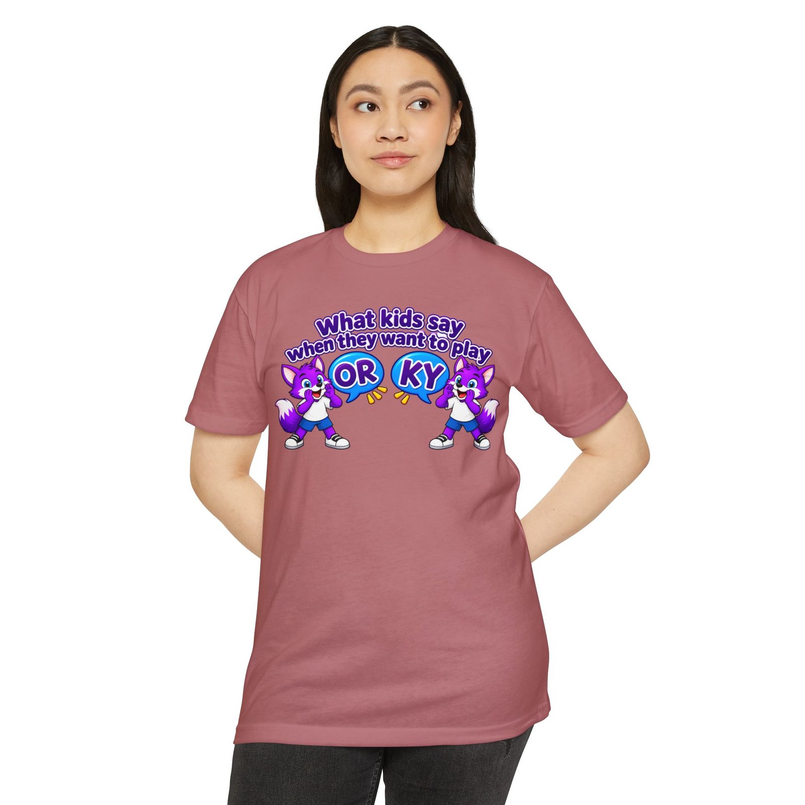 Unisex CVC Jersey T-shirt ___ What Kids Say When They Want to Play "ORKY" T-Shirt - Image 50