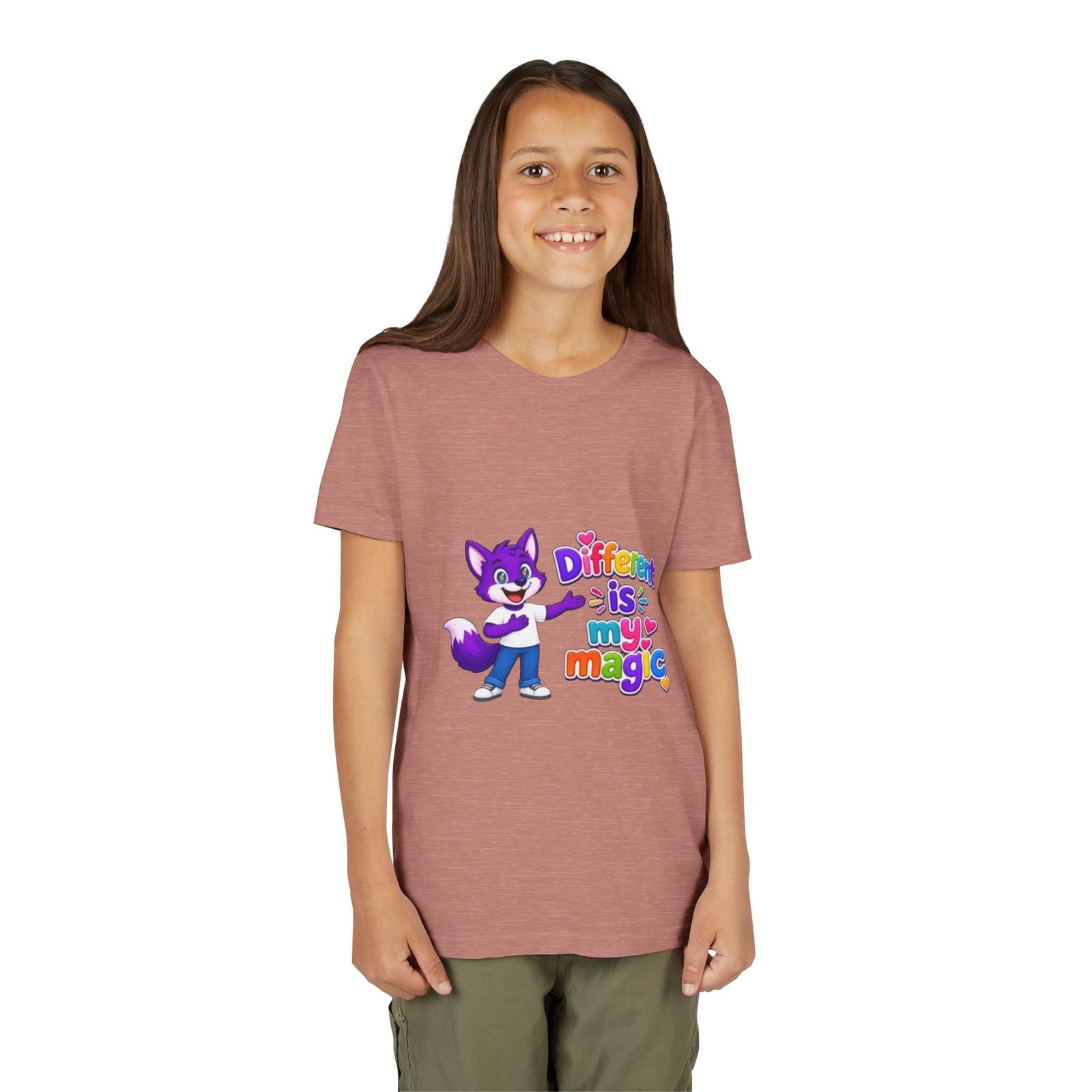 Youth Short Sleeve Tee- "Different is My Magic" - Image 12