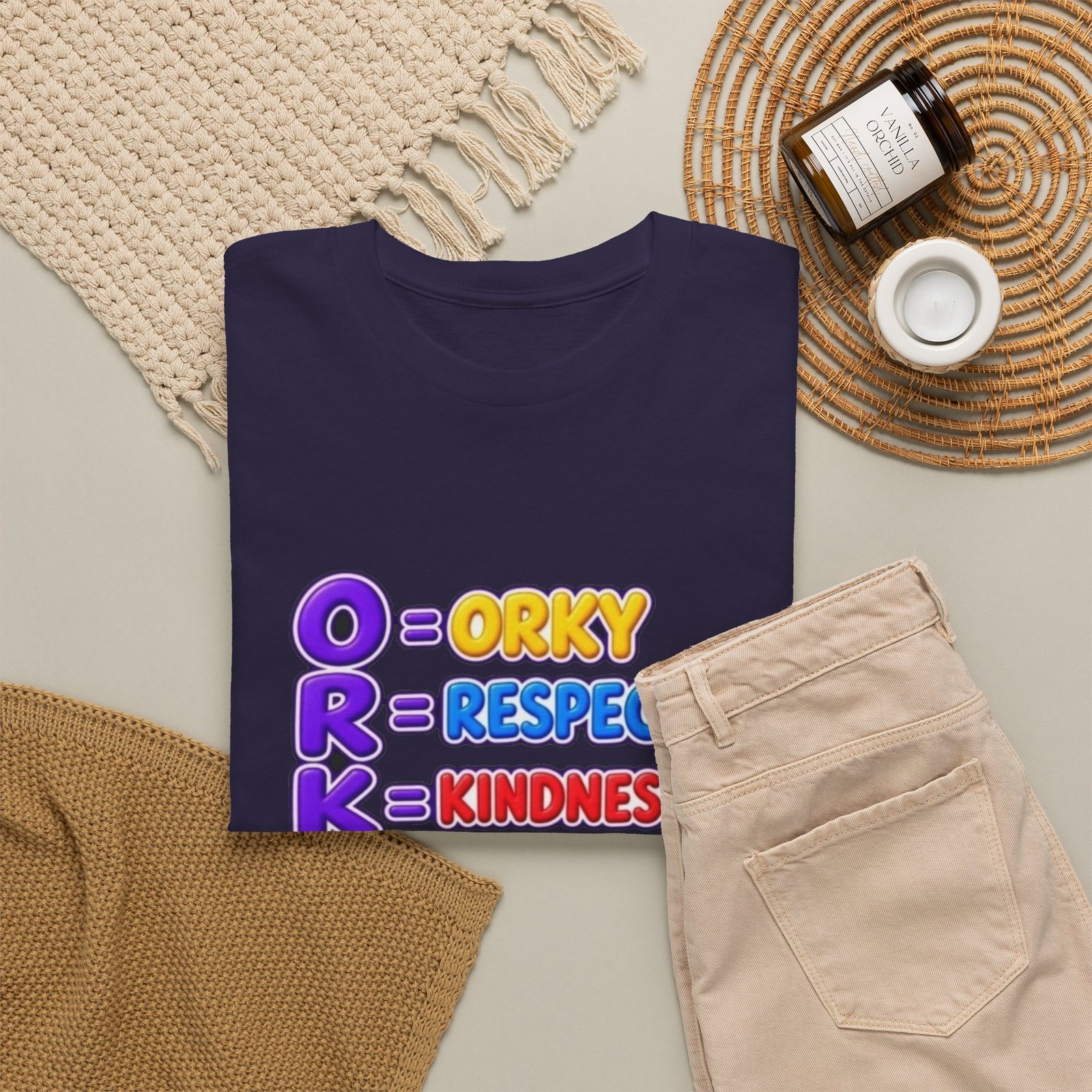 Unisex Heavy Cotton Tee – 'O R K Y' Respect & Kindness Yay - Image 27
