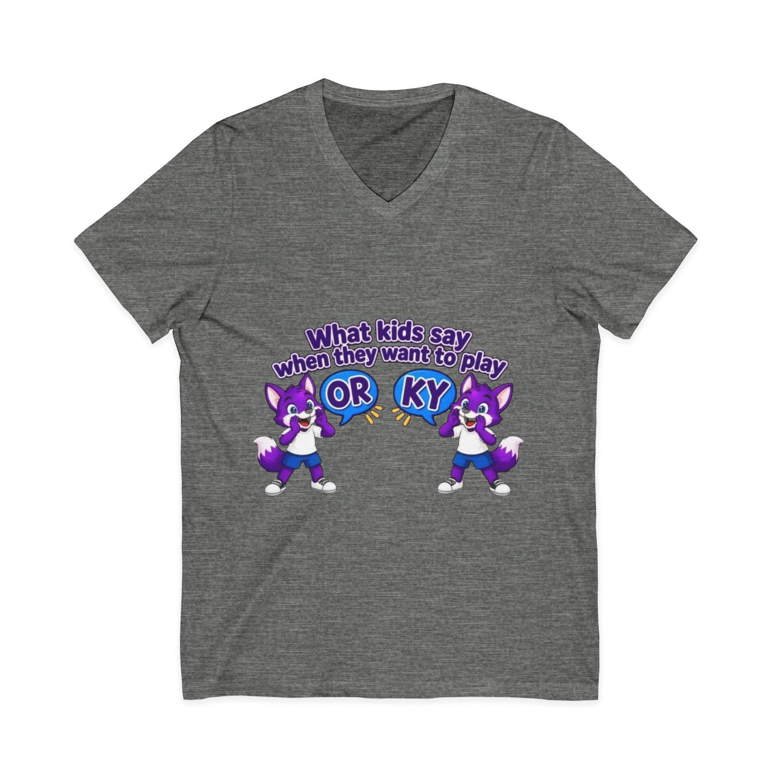 Unisex Jersey Short Sleeve V-Neck Tee — ' What Kids Say ' - Image 9