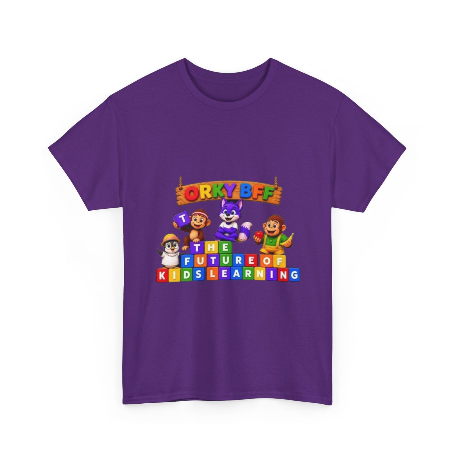 Unisex Heavy Cotton Tee — "ORKYBFF: The Future of Kids Learning" - Image 37
