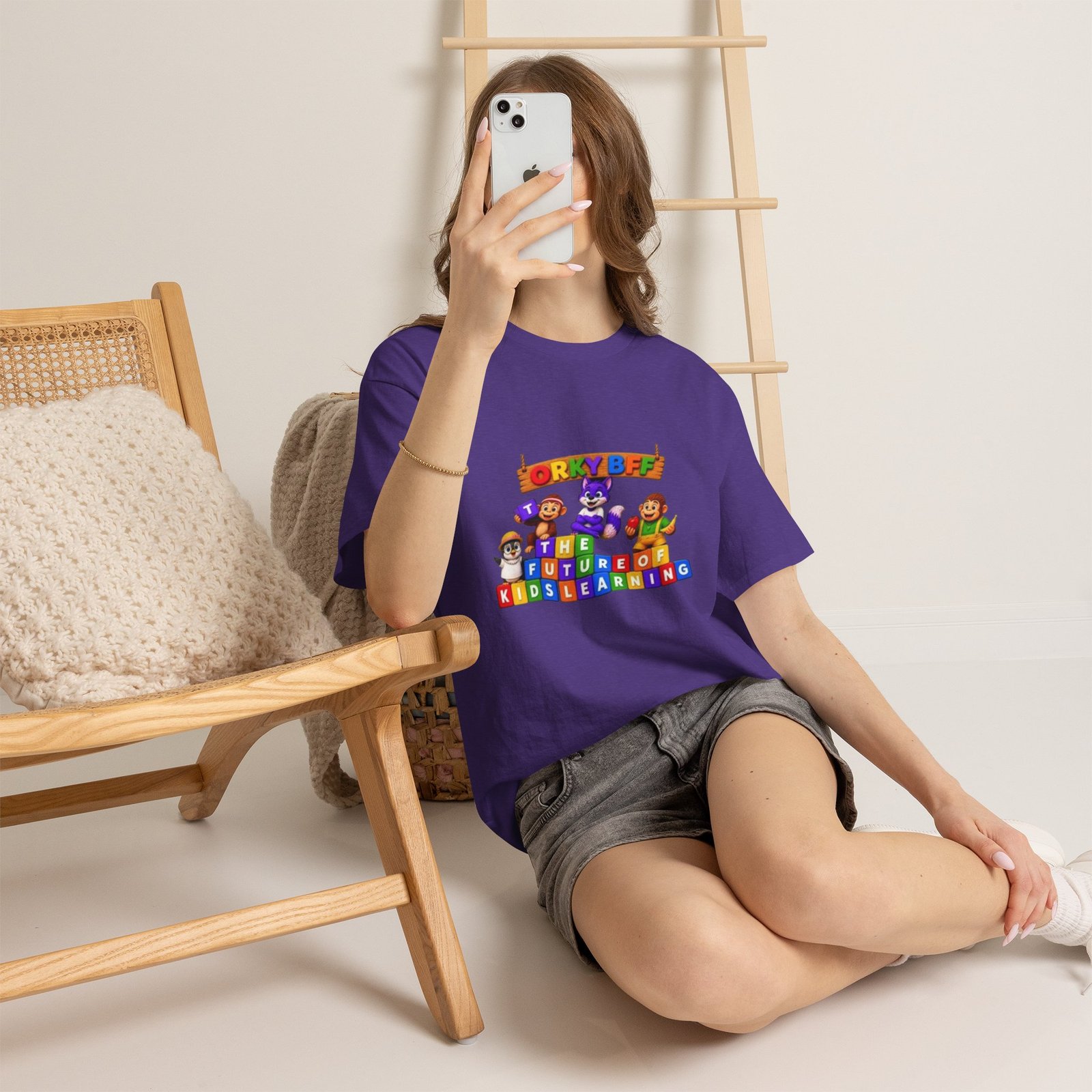 Unisex Heavy Cotton Tee — "ORKYBFF: The Future of Kids Learning" - Image 36
