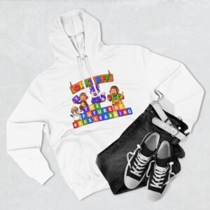 Three-Panel Fleece Hoodie__ 'Orky Bff The Future Of Kids Learning'