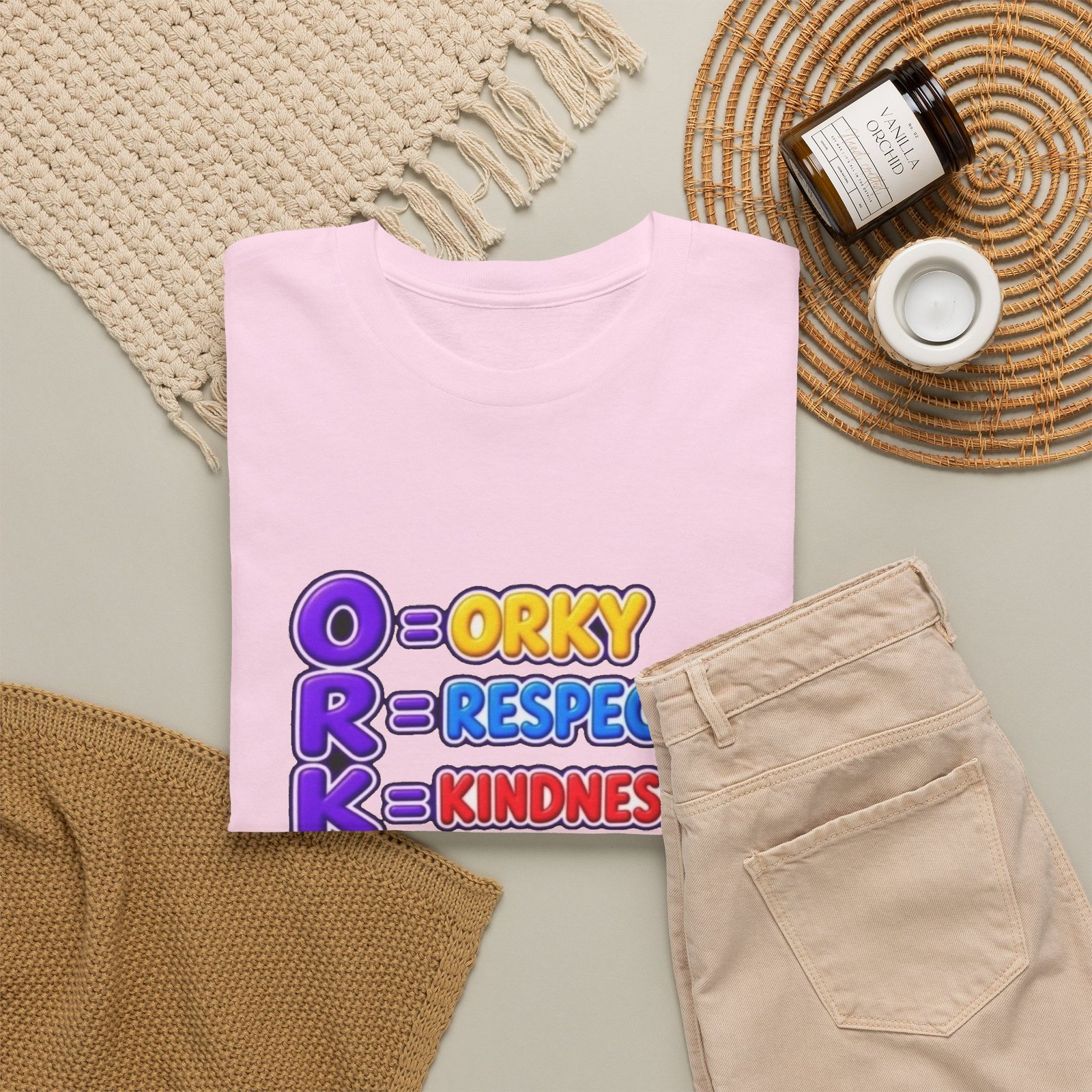 Unisex Heavy Cotton Tee – 'O R K Y' Respect & Kindness Yay - Image 39