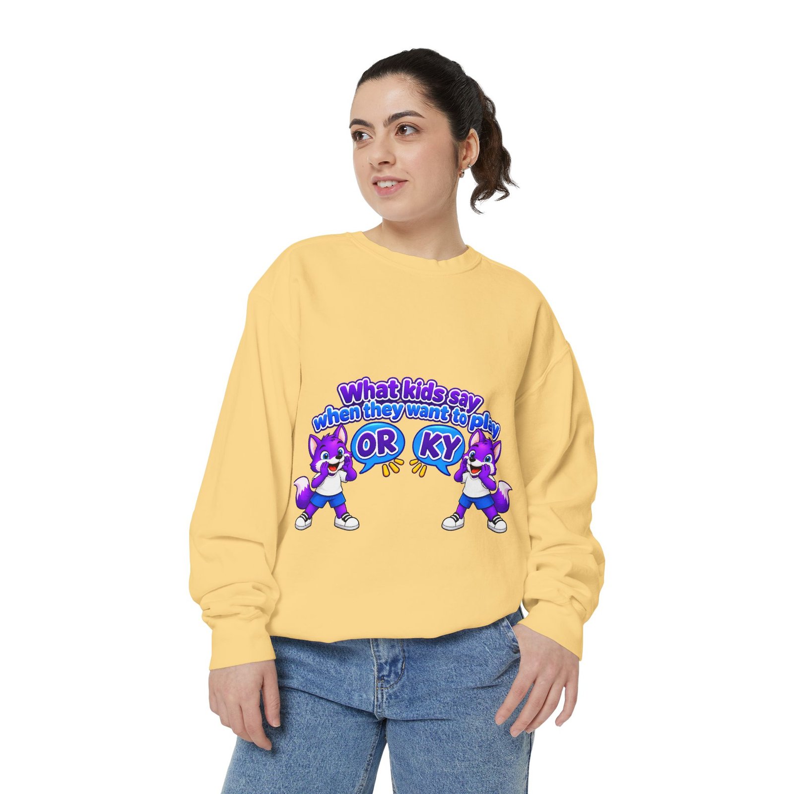 Playful 'What Kids Say When They Want to Play' Sweatshirt - Image 17