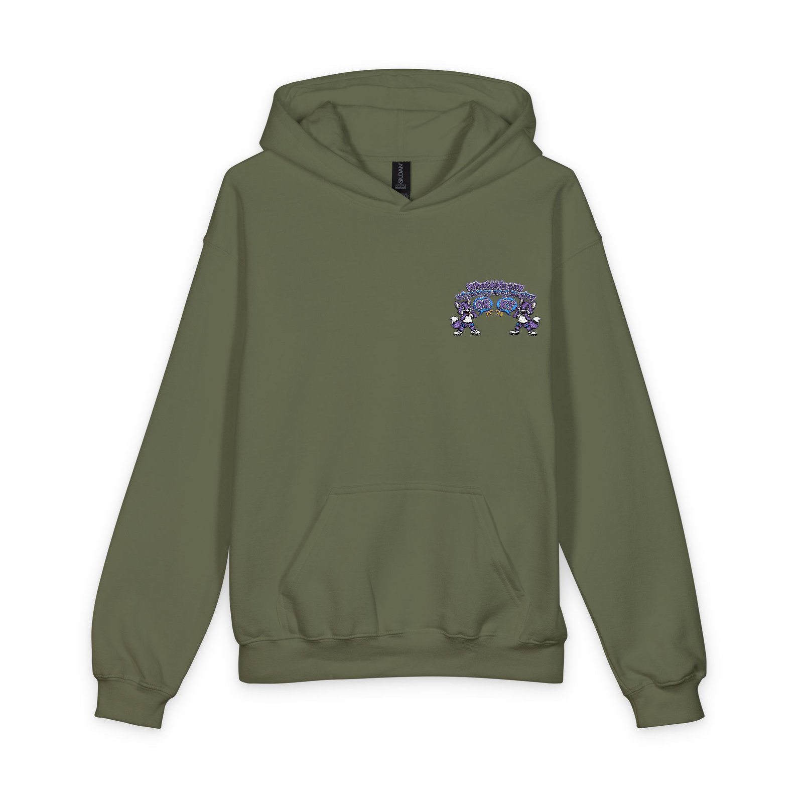 Softstyle Youth Midweight Hooded Sweatshirt— what kids say orky the purple fox - Image 25