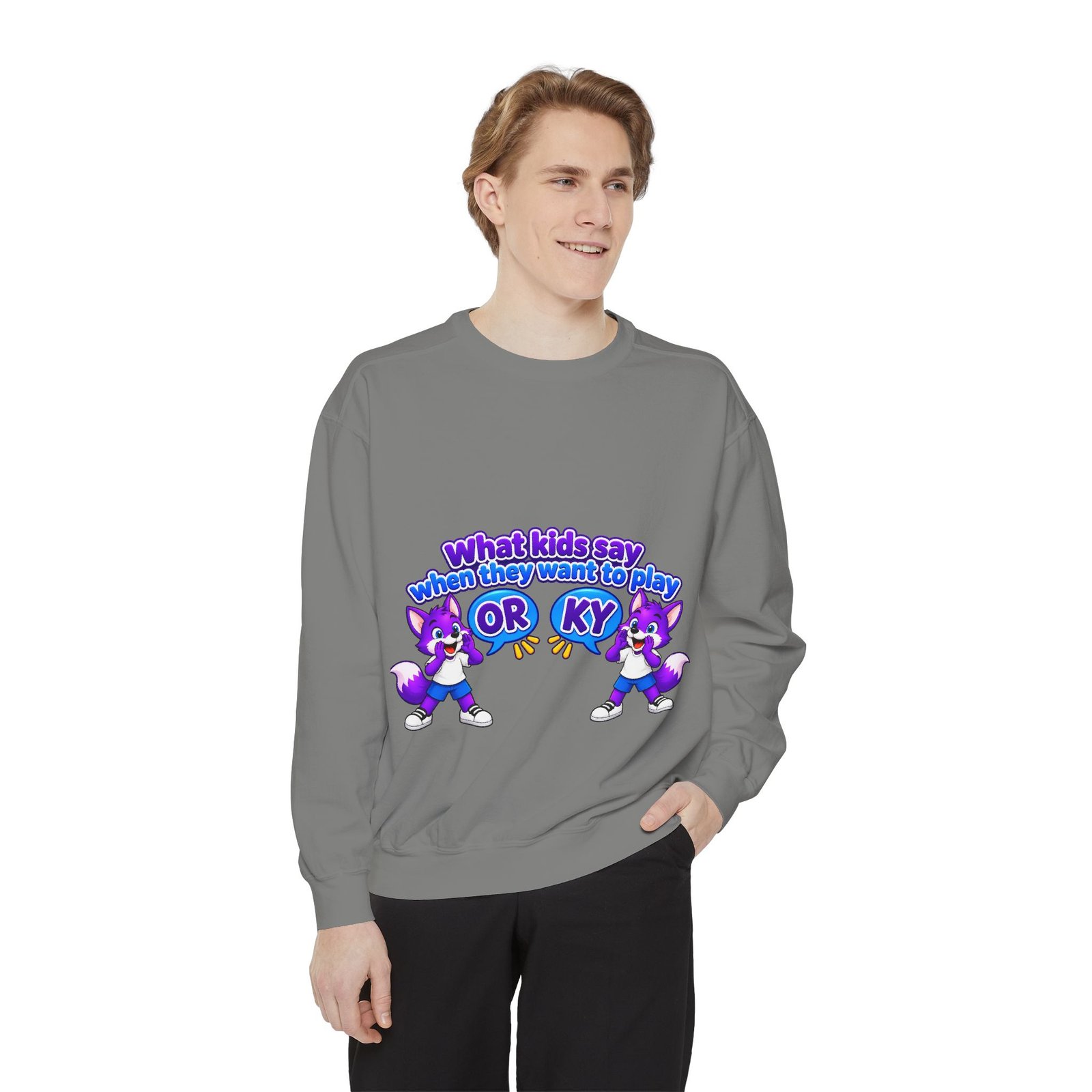 Playful 'What Kids Say When They Want to Play' Sweatshirt - Image 27