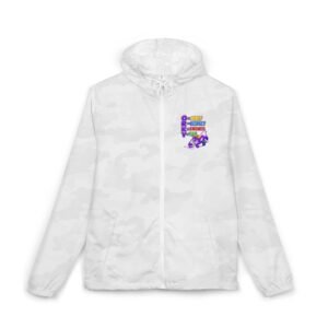 Unisex Full-Zip Windbreaker Jacket— "Orky Respect Kindness Yay "