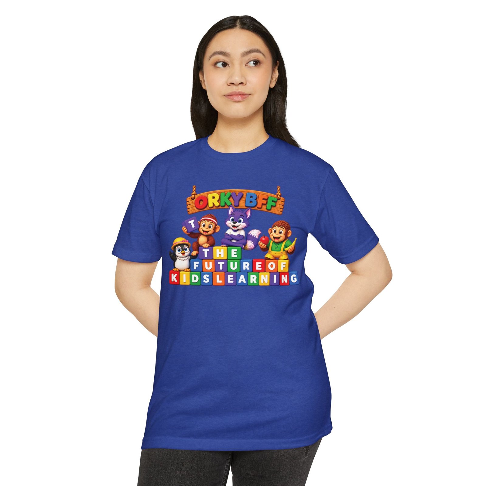 Unisex CVC Jersey T-shirt – "ORKYBFF: The Future of Kids Learning" - Image 30