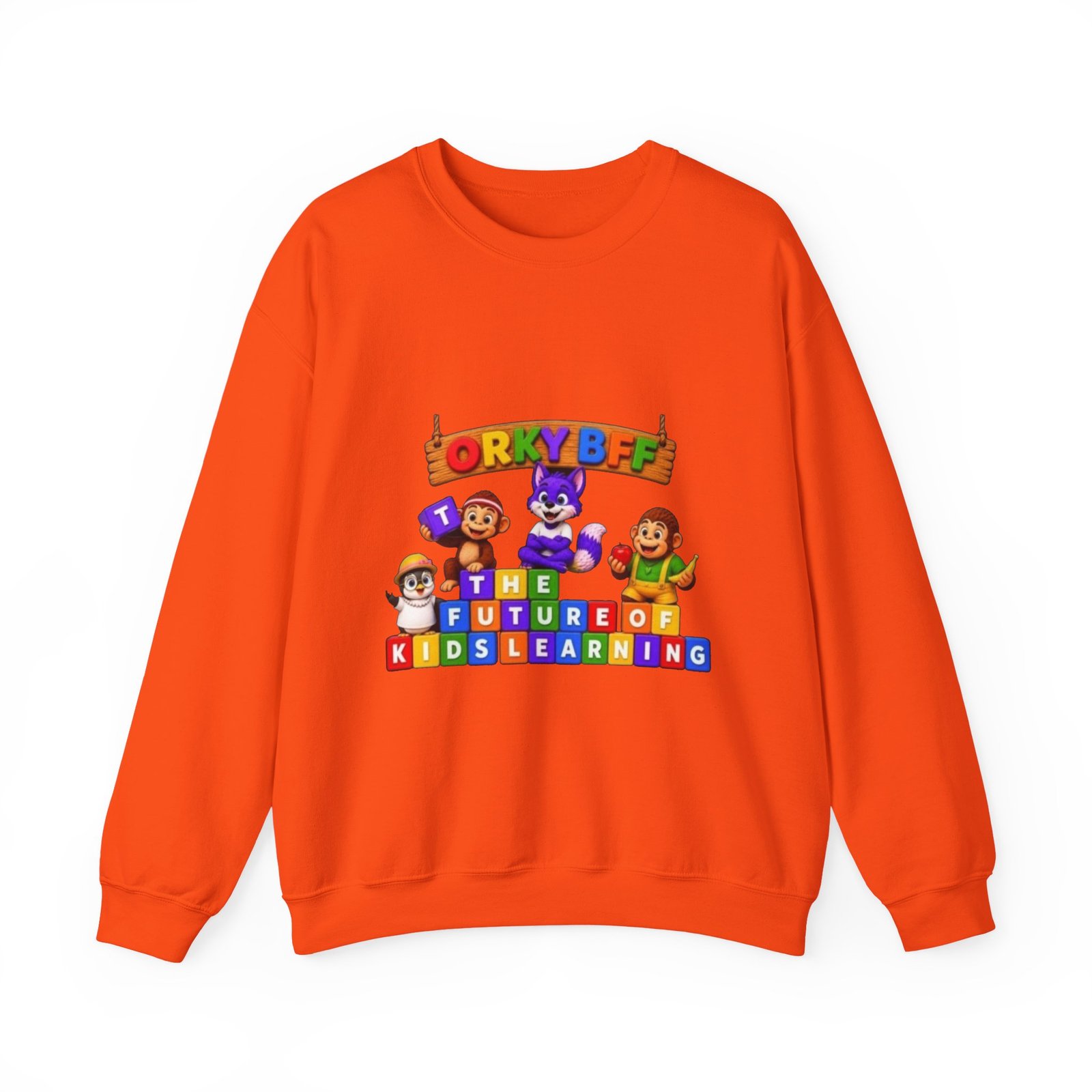 Unisex Heavy Blend™ Crewneck Sweatshirt - 'Orky Bff The Future of Kids Learning' - Image 26