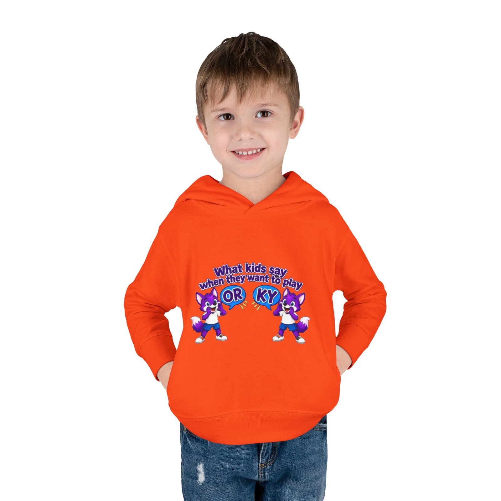 Toddler Pullover Fleece Hoodie__ "What Kids Say " - Image 7