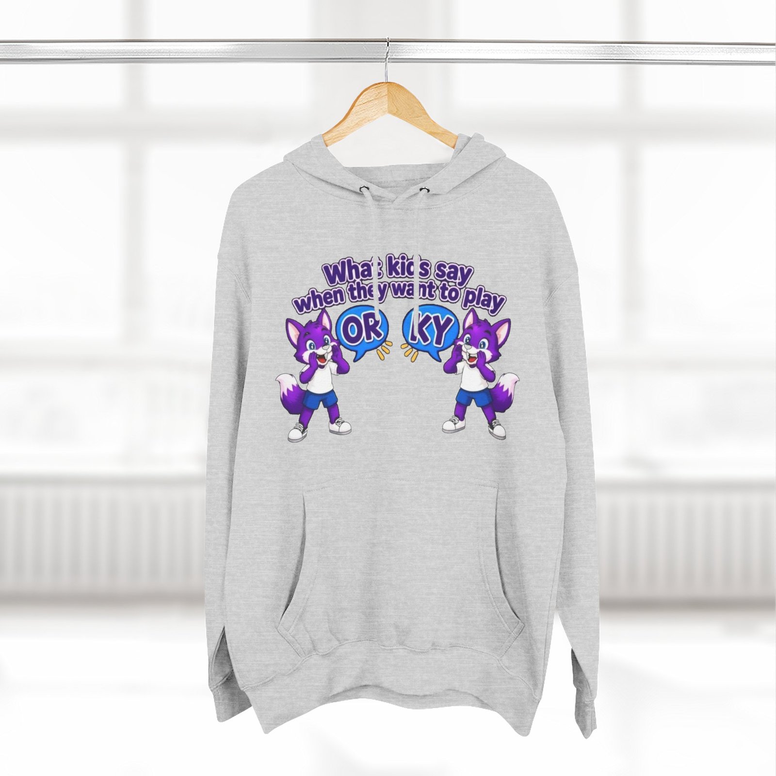 Three-Panel Fleece Hoodie— " What Kids Say " - Image 8