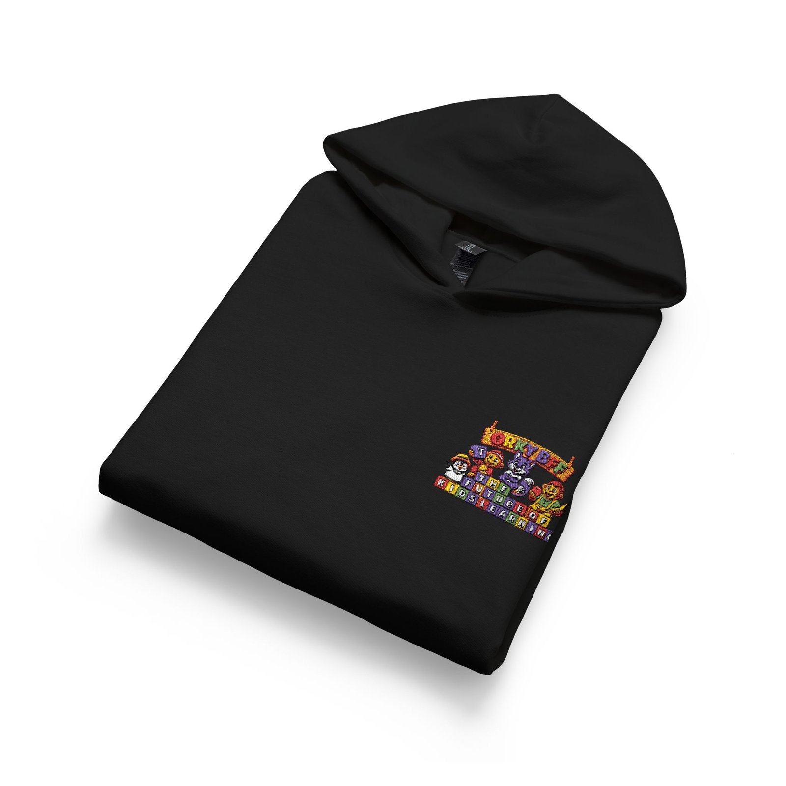 Softstyle Youth Midweight Hooded Sweatshirt –Orky BFF kids learning - Image 7