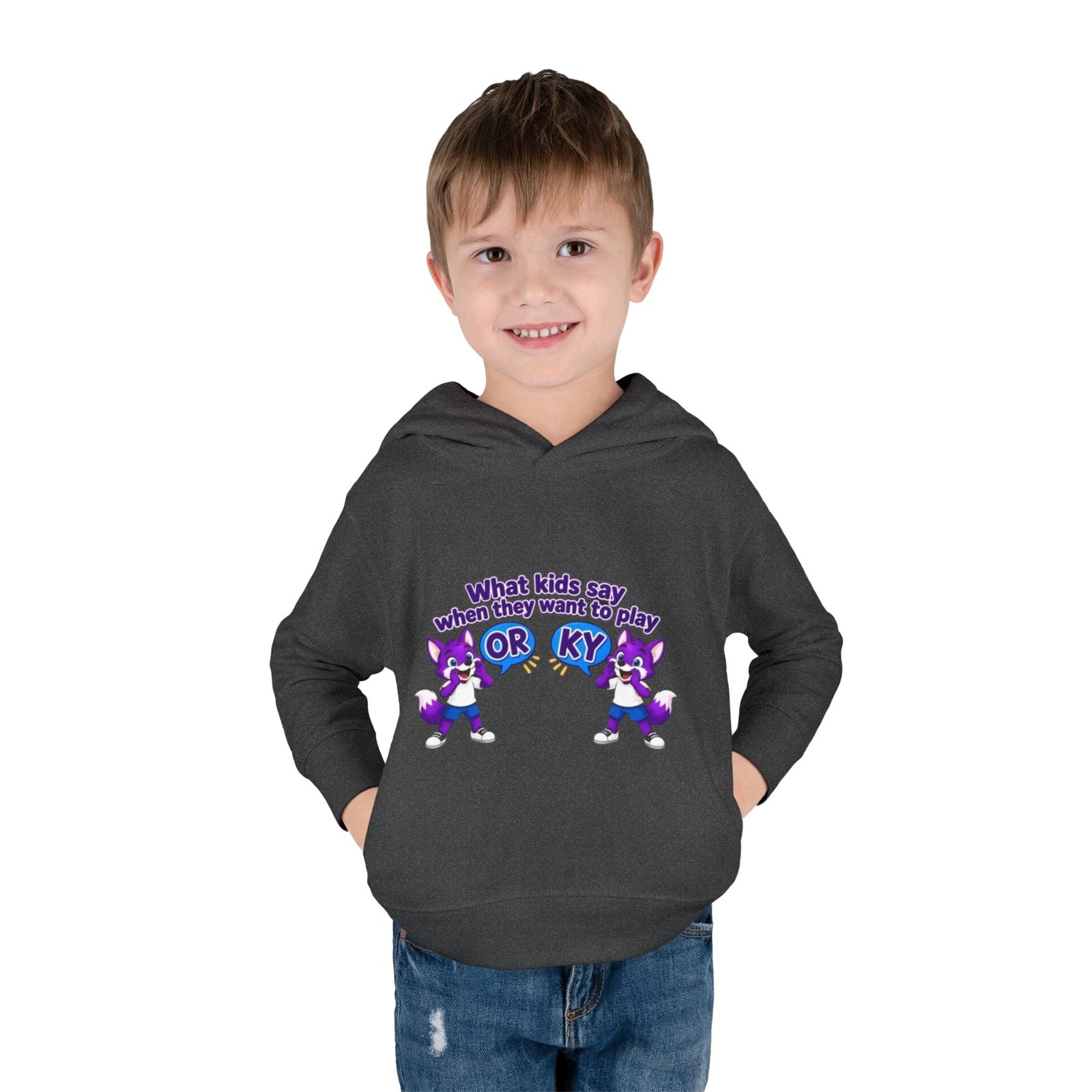 Toddler Pullover Fleece Hoodie__ "What Kids Say " - Image 31