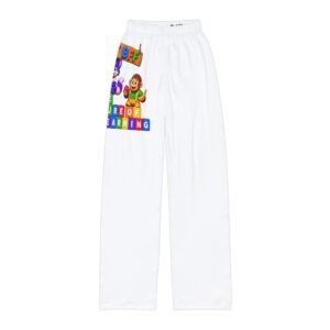Kids Lounge Pants (AOP) — Colorful Learning Blocks & Friendly Characters Print