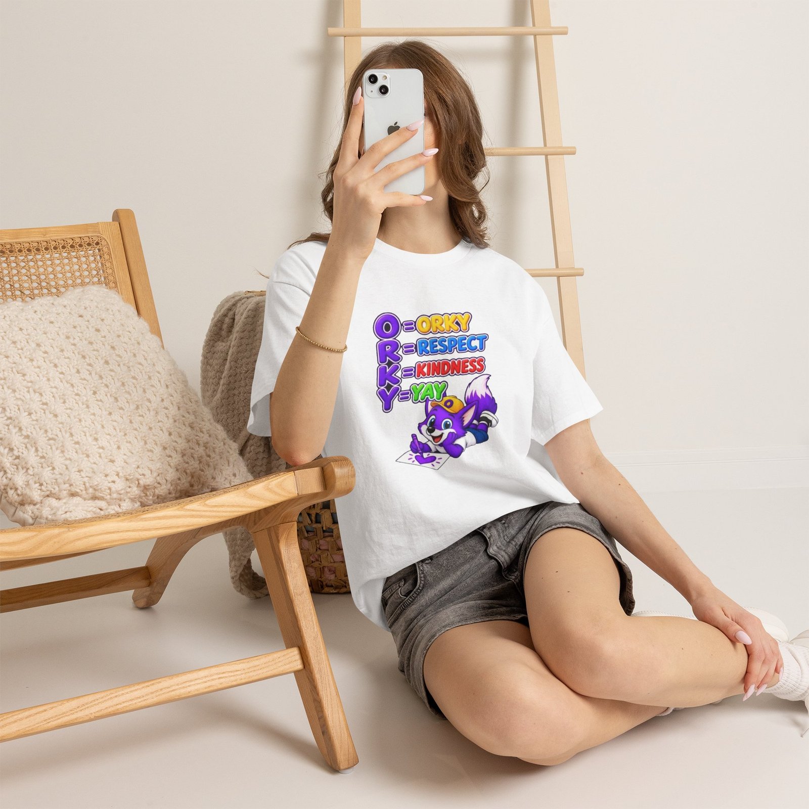 Unisex Heavy Cotton Tee – 'O R K Y' Respect & Kindness Yay - Image 4