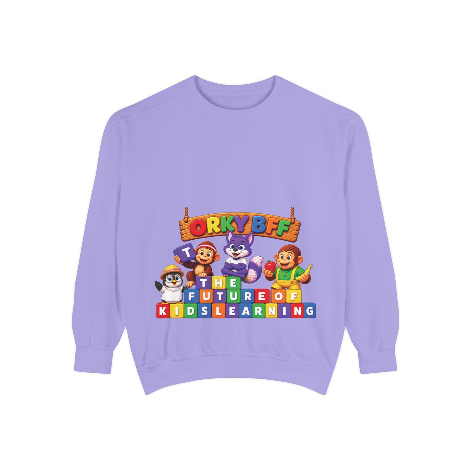Kids Learning Crewneck Sweatshirt — 'StoryBFF: The Future of Kids Learning' Graphic - Image 85