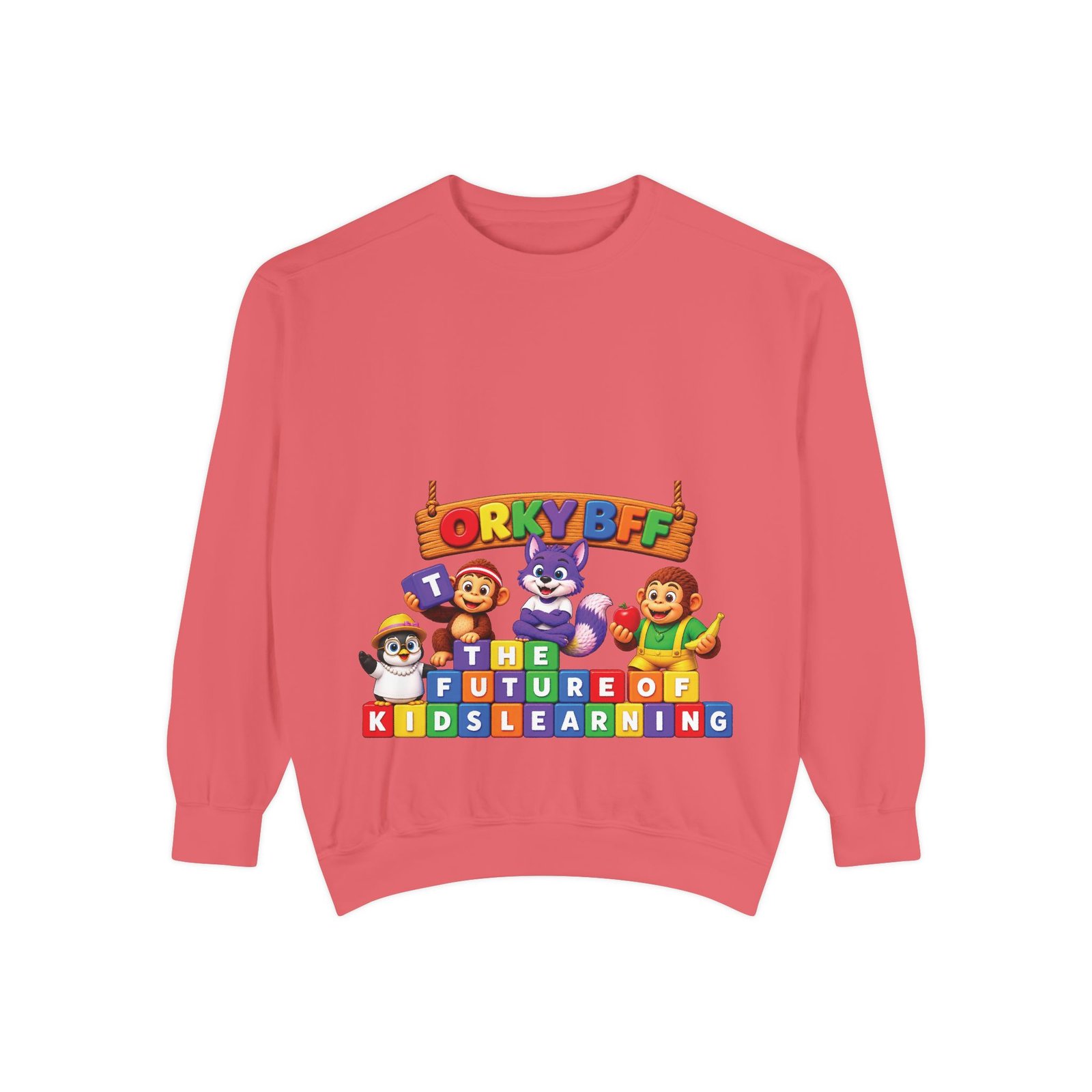 Kids Learning Crewneck Sweatshirt — 'StoryBFF: The Future of Kids Learning' Graphic - Image 97