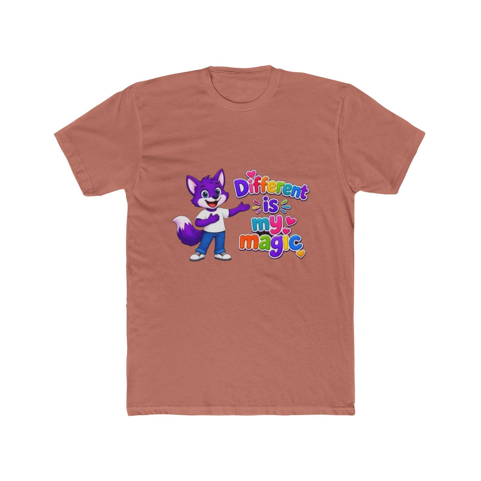 Unisex Cotton Crew Tee — "Different is My Magic" - Image 5